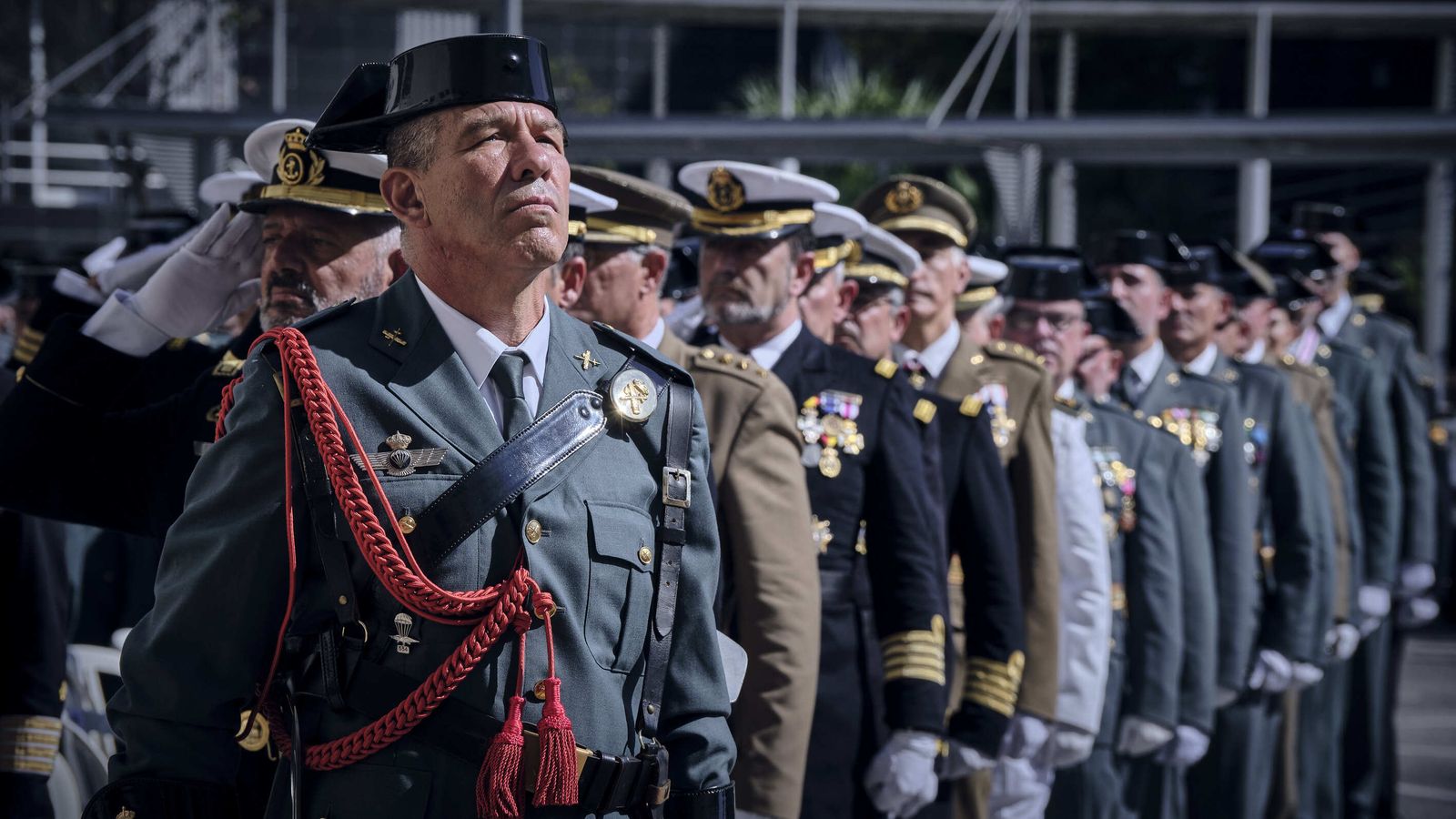 Día del Pilar en la Comandancia de la Guardia Civil de Cádiz.