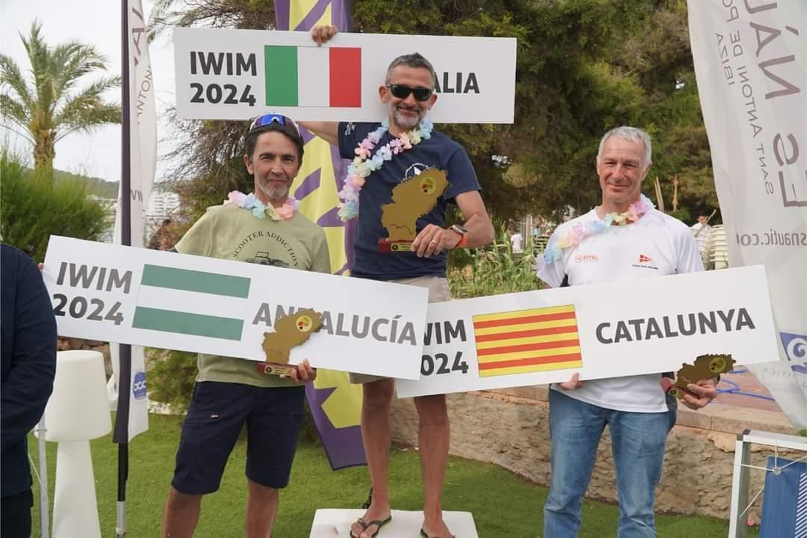 El podio de la Copa de España, con Nacho Pérez a la izquierda