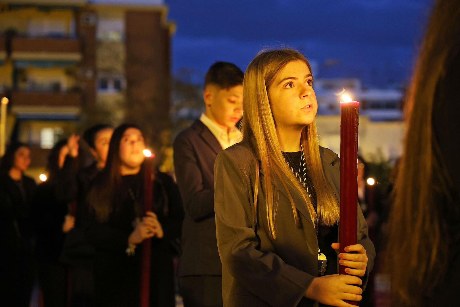 Imágenes del Vía Crucis del Consejo de Cofradías y Hermandades de Huelva