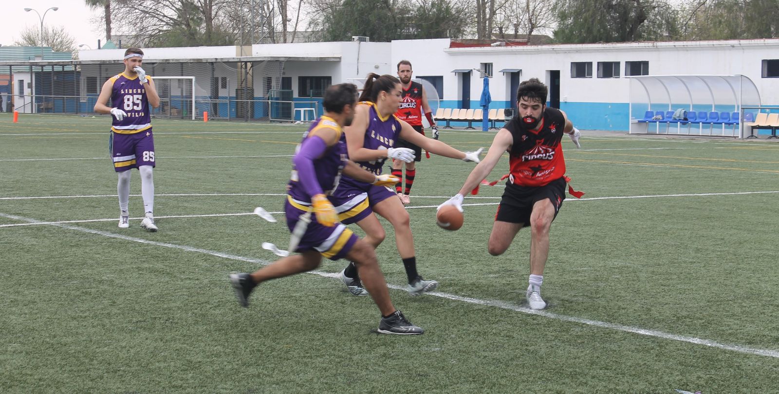 Lance del partido entre Sevilla Linces y Montilla Circus correspondiente a la jornada 2