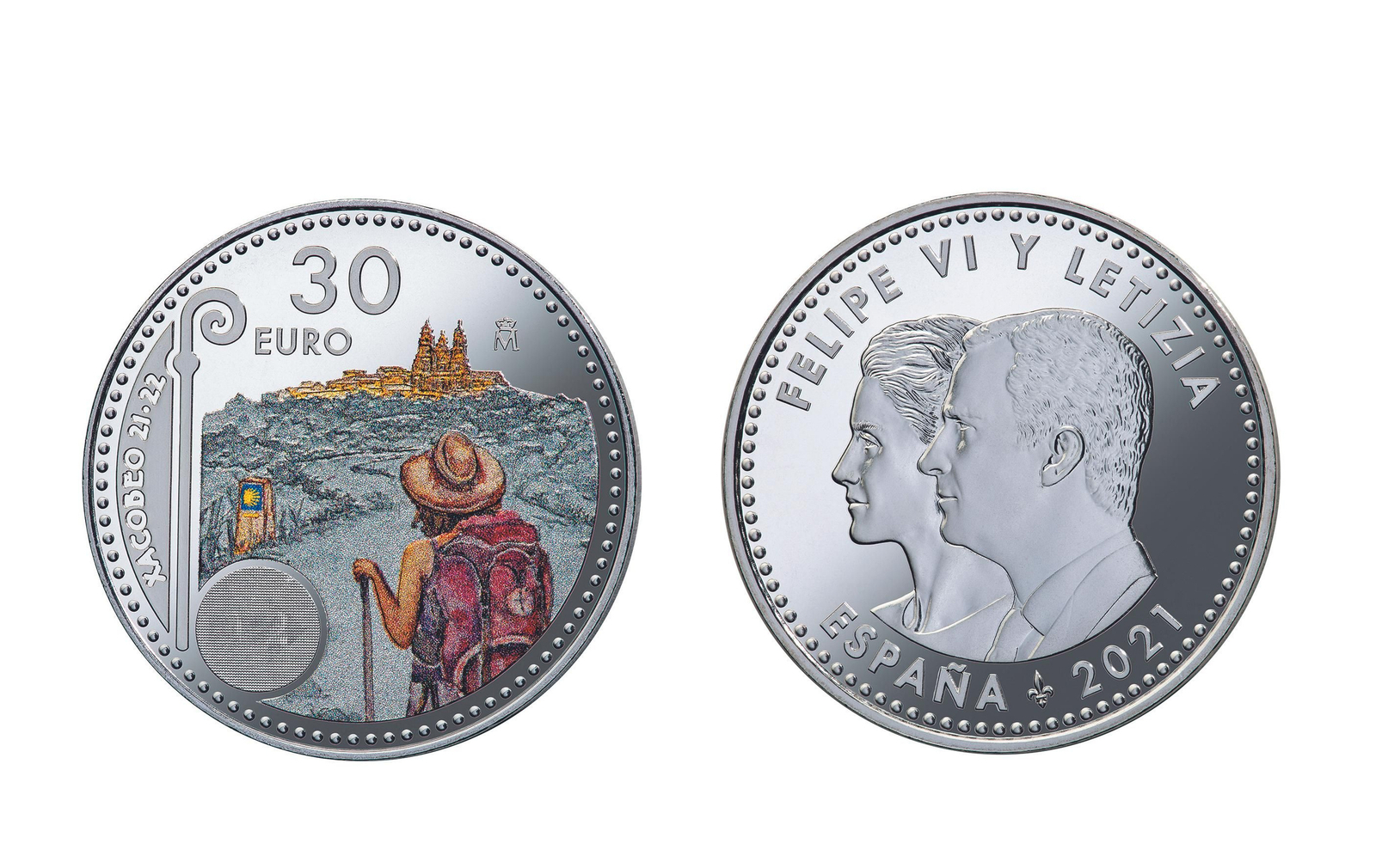 La moneda de 30 euros con motivo del Xacobeo La moneda de 30 euros con motivo del Xacobeo