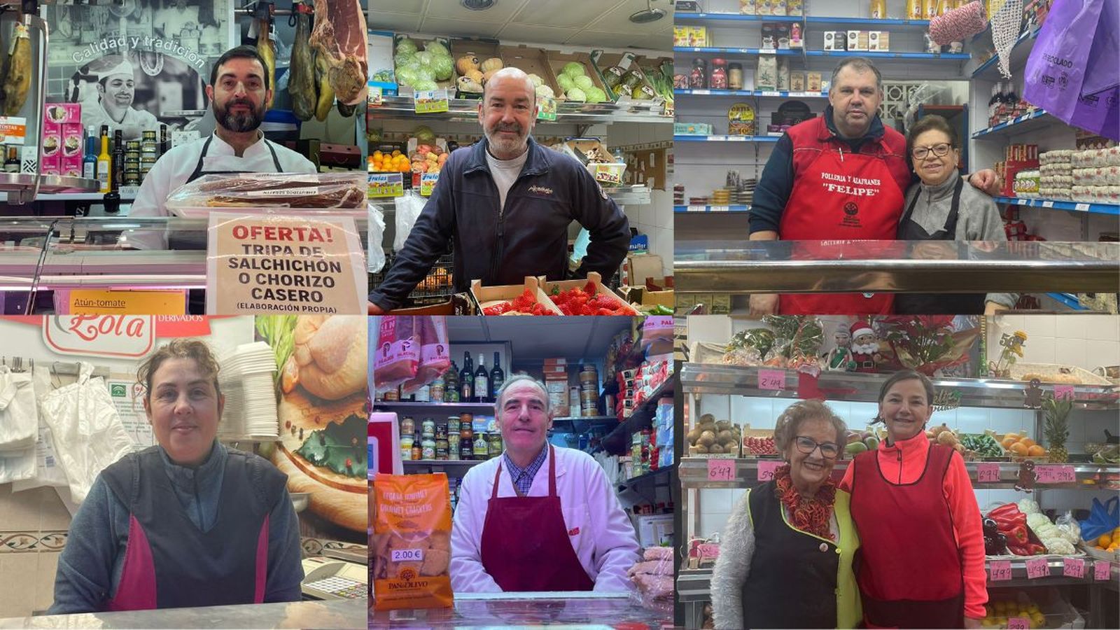 Comerciantes de los mercados de Jaén.