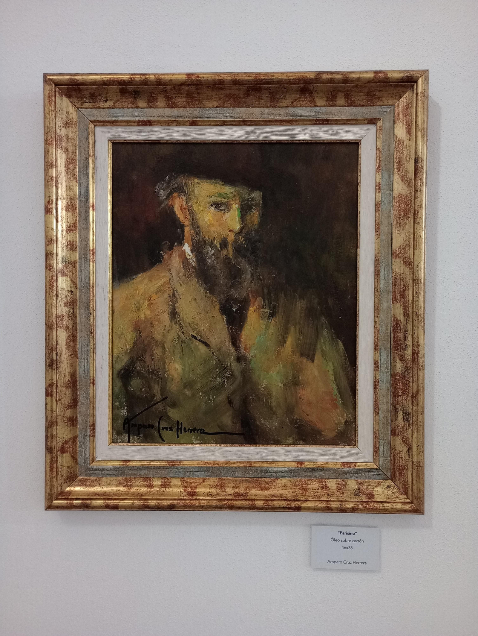 'Parisino', pintura al óleo de Amparo Cruz Herrera.