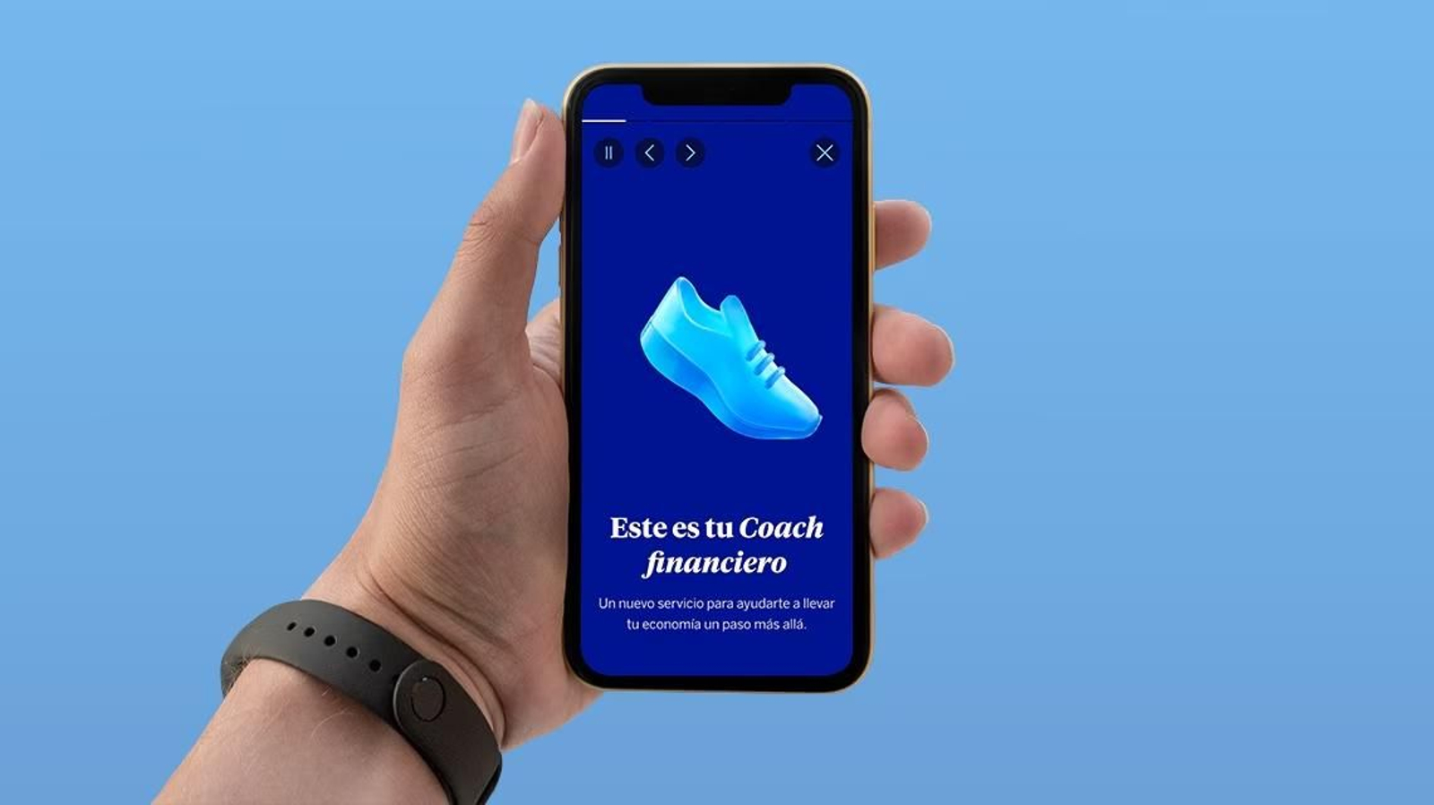 Imagen del  Coach  financiero de BBVA abierto.