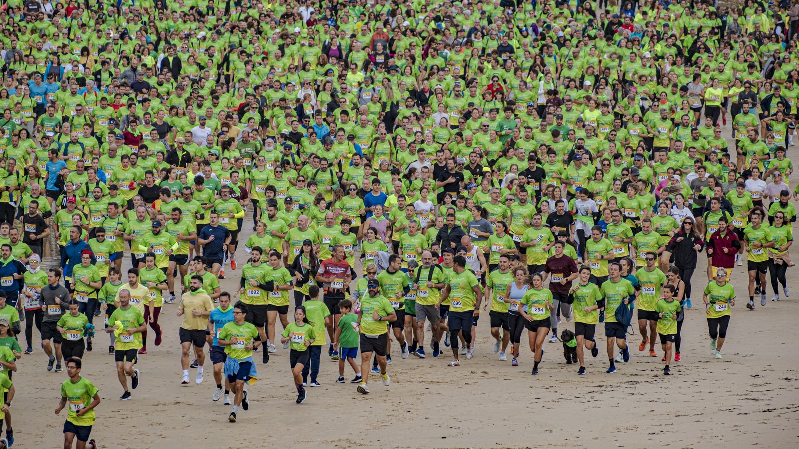 Momento de la salida de la X carrera Cádiz en marcha contra el cáncer