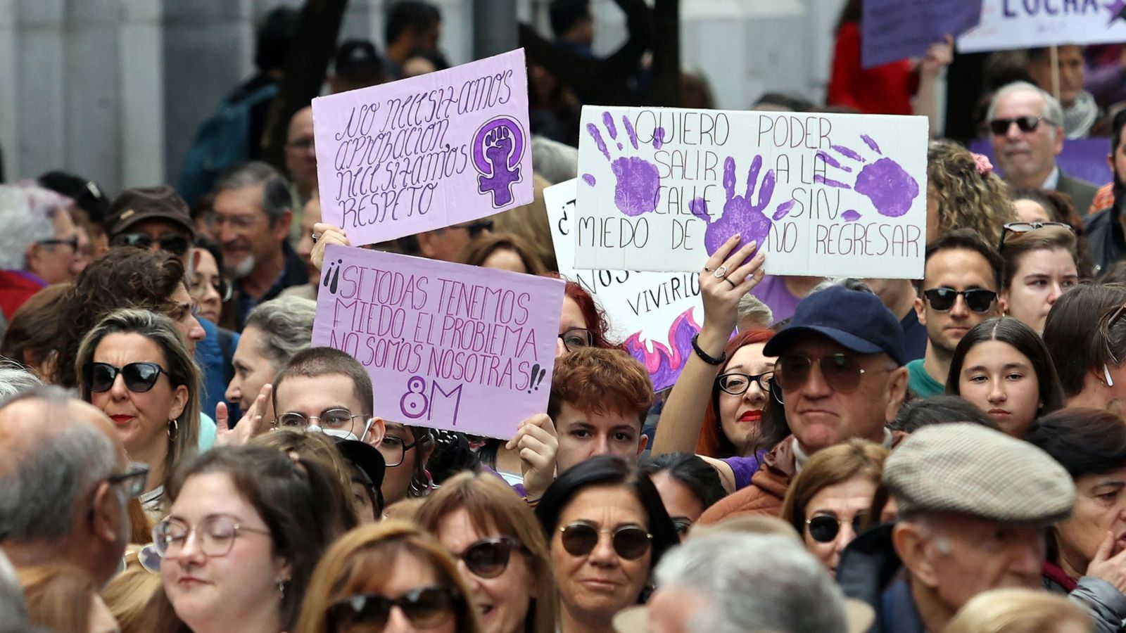 Imágenes de la manifestación en Jerez por el Día Internacional de las Mujeres