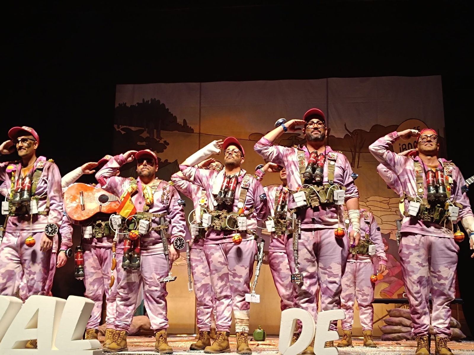 Imagen de archivo de la actuación de una agrupación en el carnaval de Jaén.