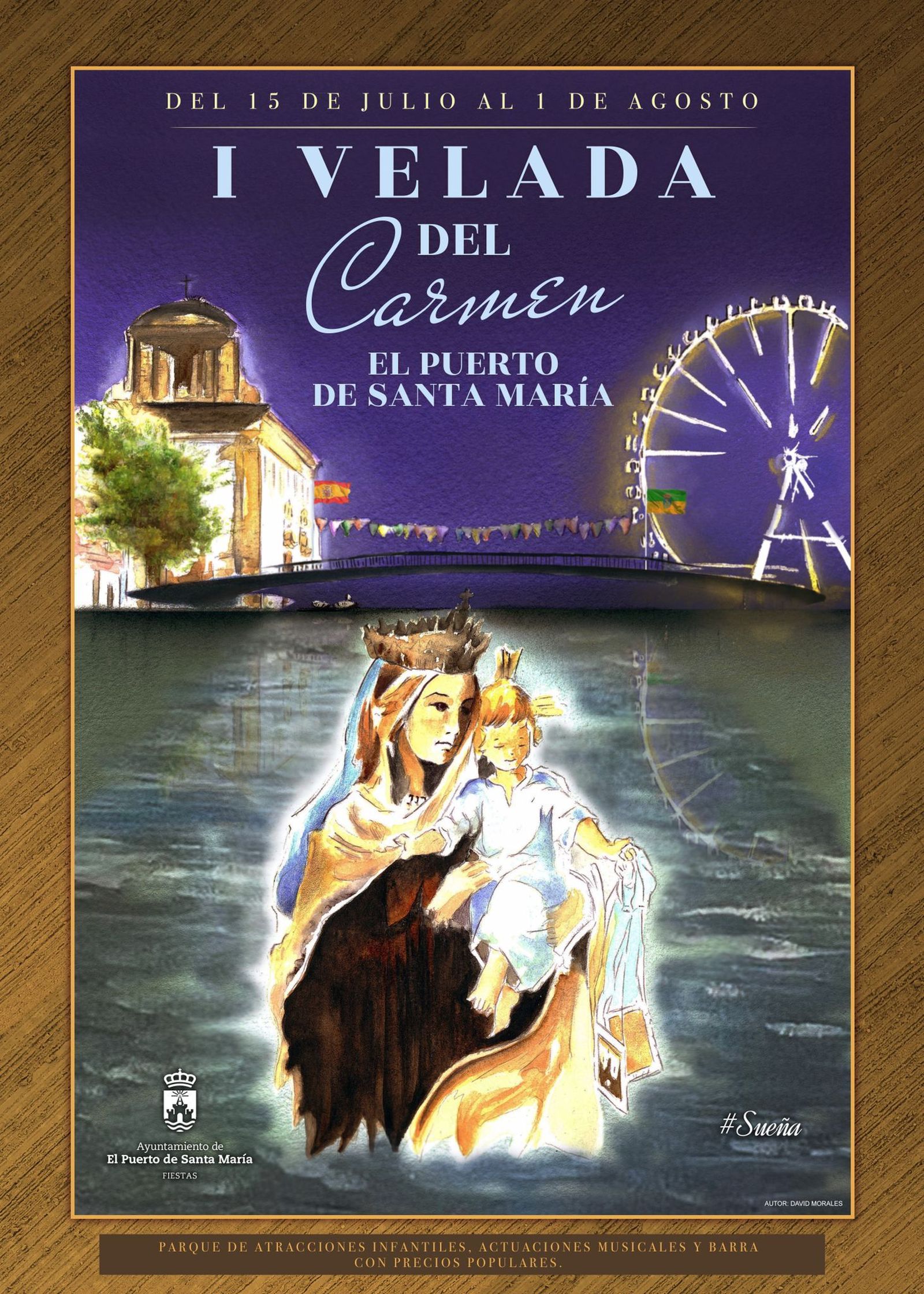 El cartel anunciador de la velada, obra de David Morales.