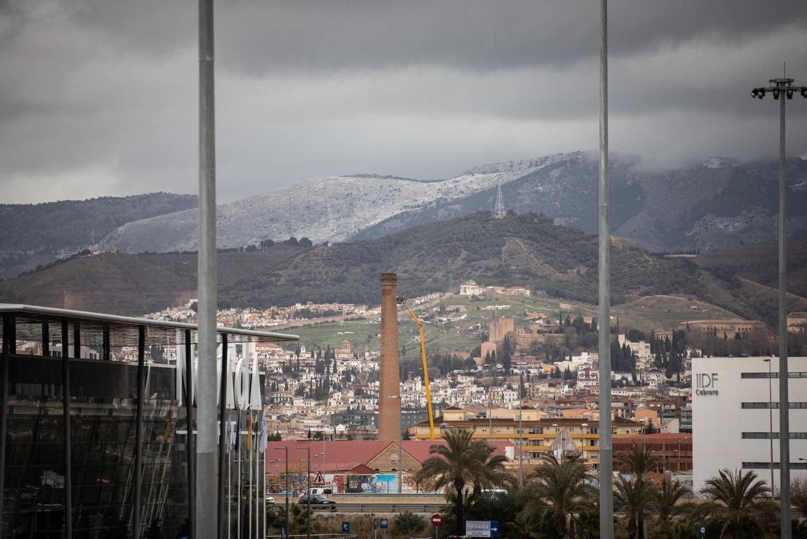 Capa de nieve cerca de la capital.