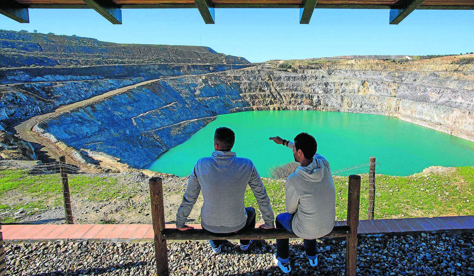 Una vista de la mina.