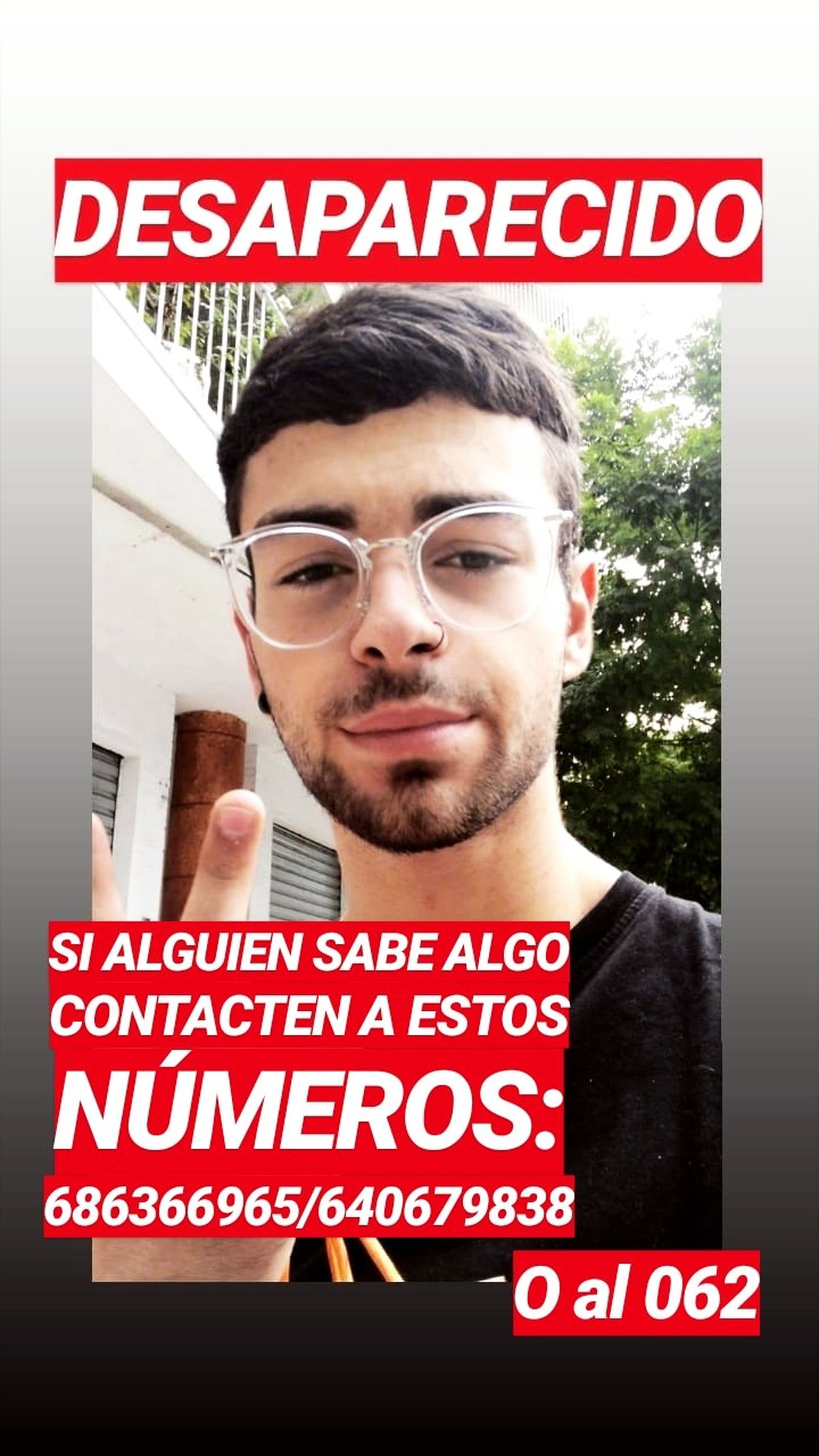 El joven desaparecido