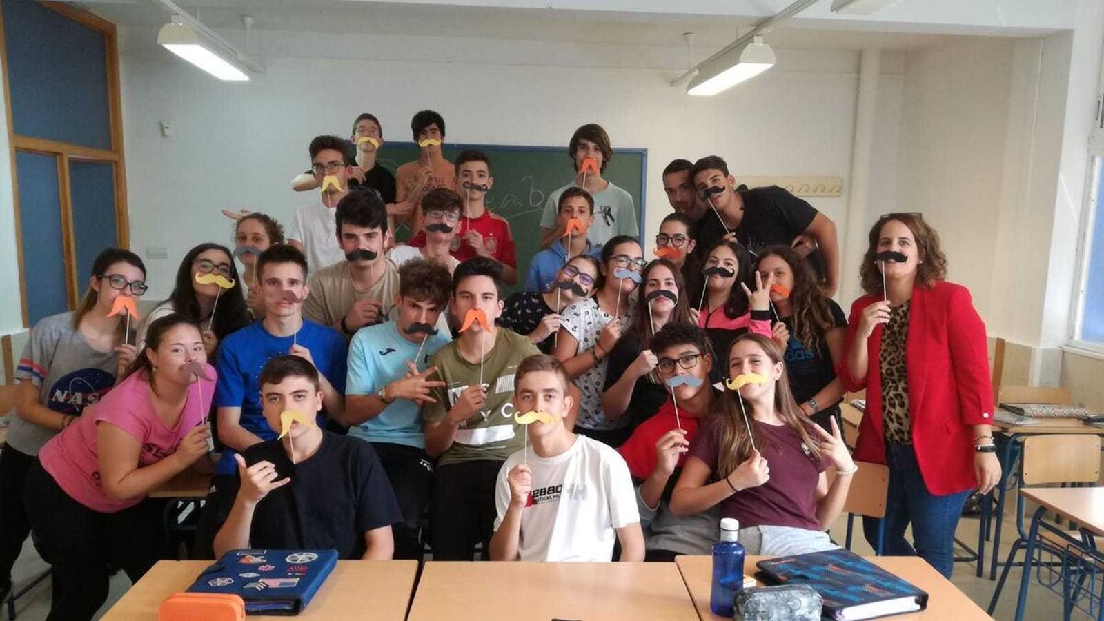 Imagen de archivo de un grupo de alumnos del IES Santo Domingo.