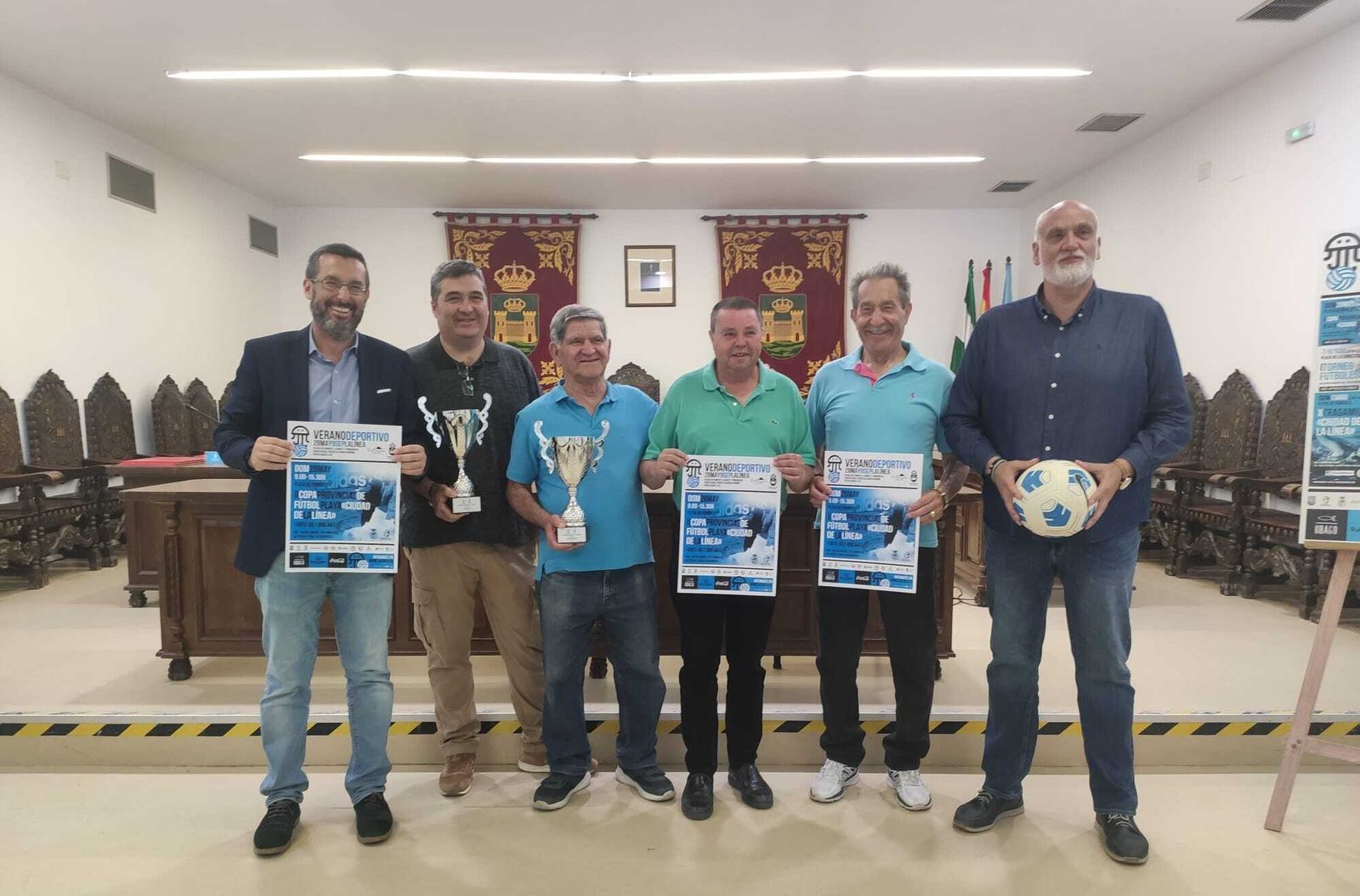 La presentación del torneo de fútbol playa de La Línea.