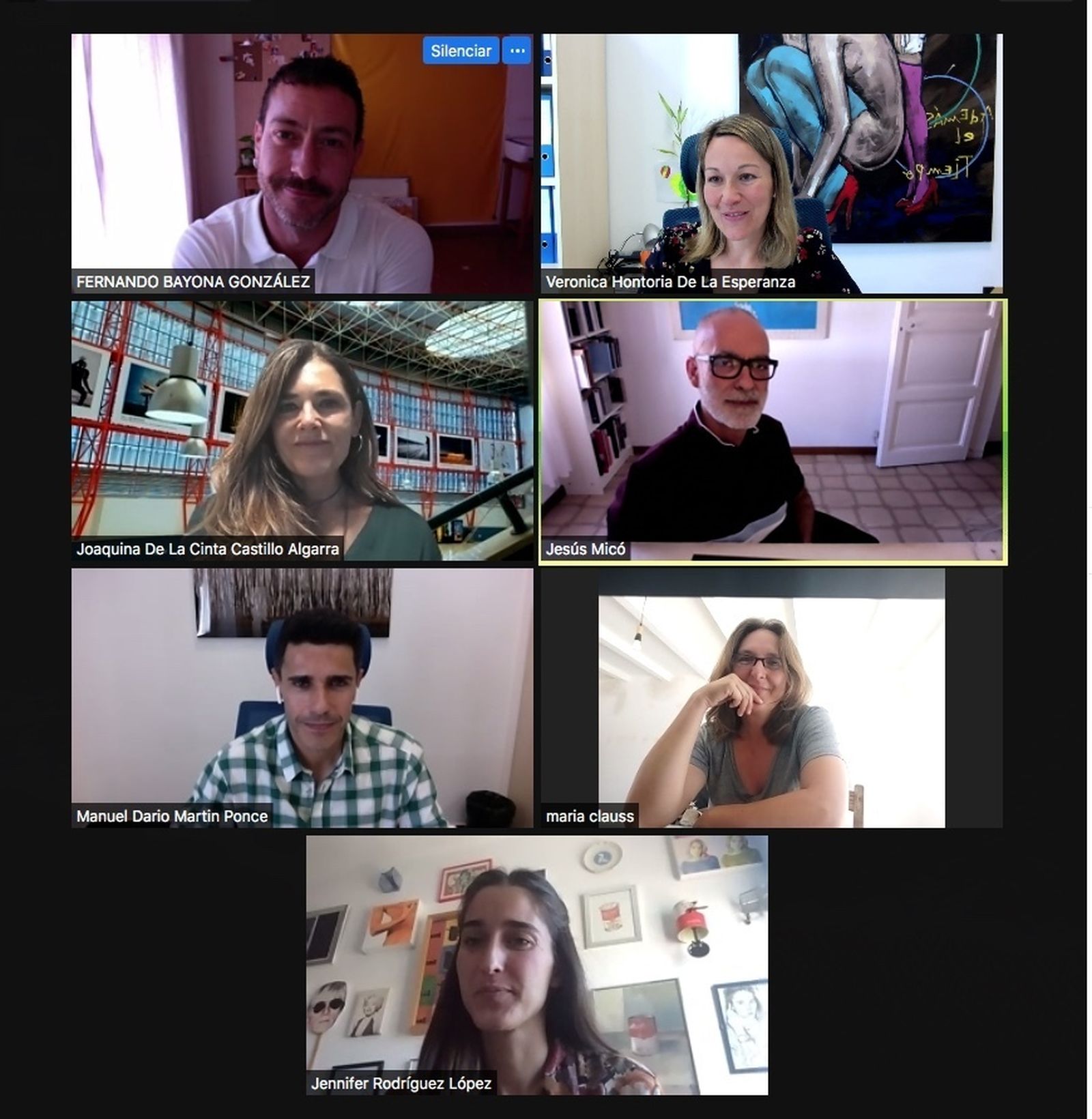 Algunos de los miembros del jurado de Contemporarte.