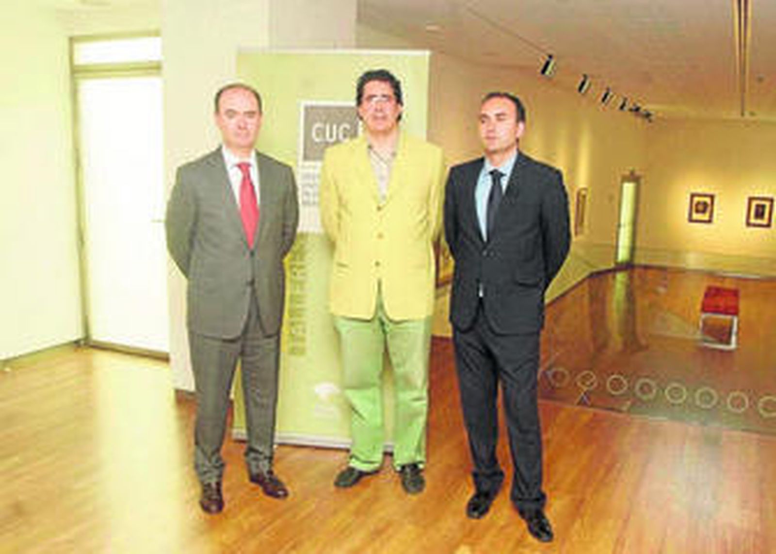 José Manuel Alba, Gonzalo Gómez Hoyo y Juan Luis Padilla ayer en la sala de Unicaja.