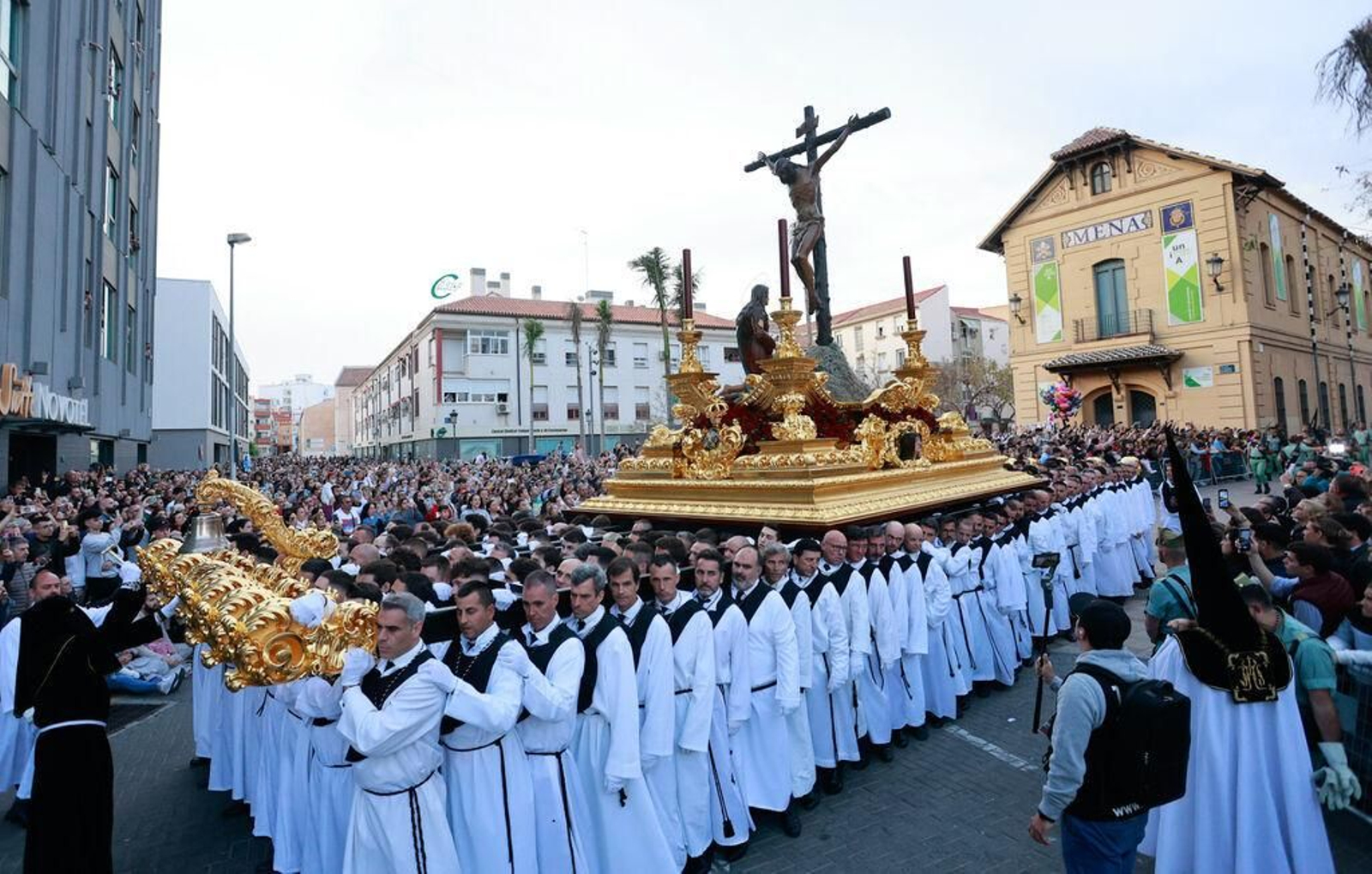 El Cristo de la Buena Muerte de la Cofradía de Mena, el pasado Jueves Santo.