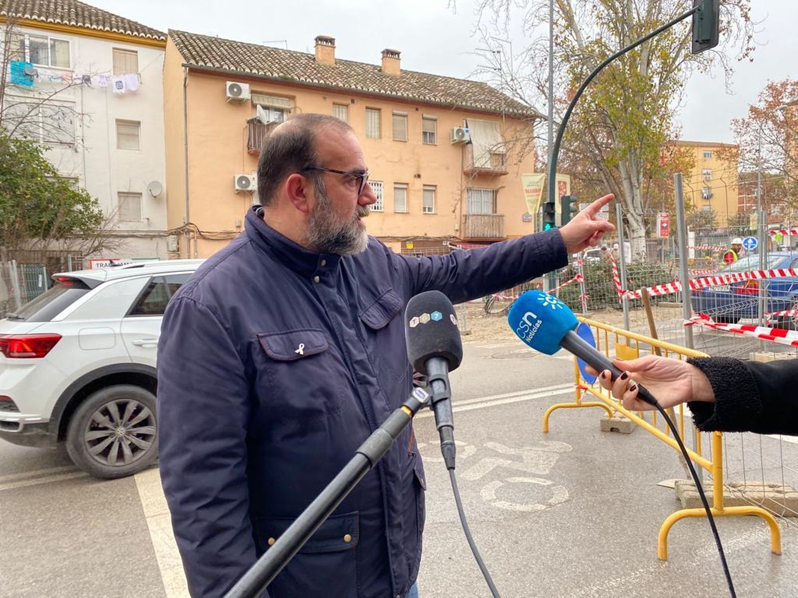 Francisco Puentedura, en una visita a la zona.