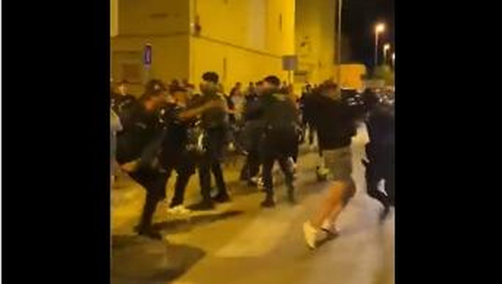 Momento del incidente en Chipiona.