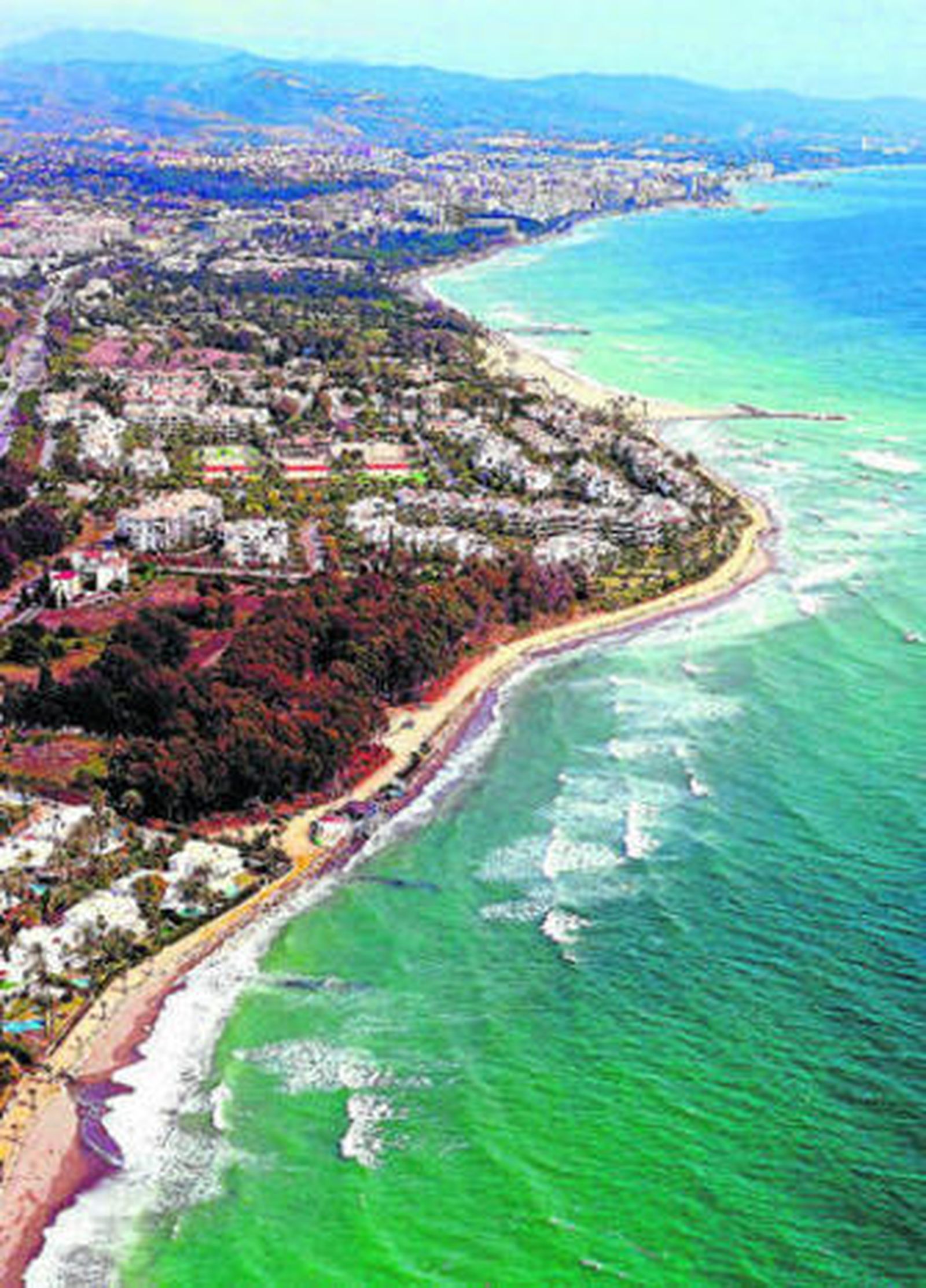 Línea de costa del término municipal de Marbella.