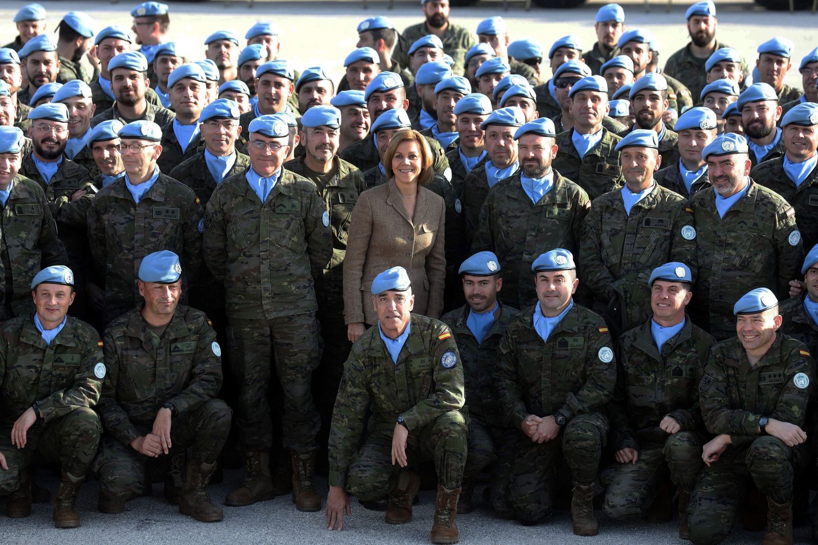 Cospedal visita a los cascos azules en el Líbano