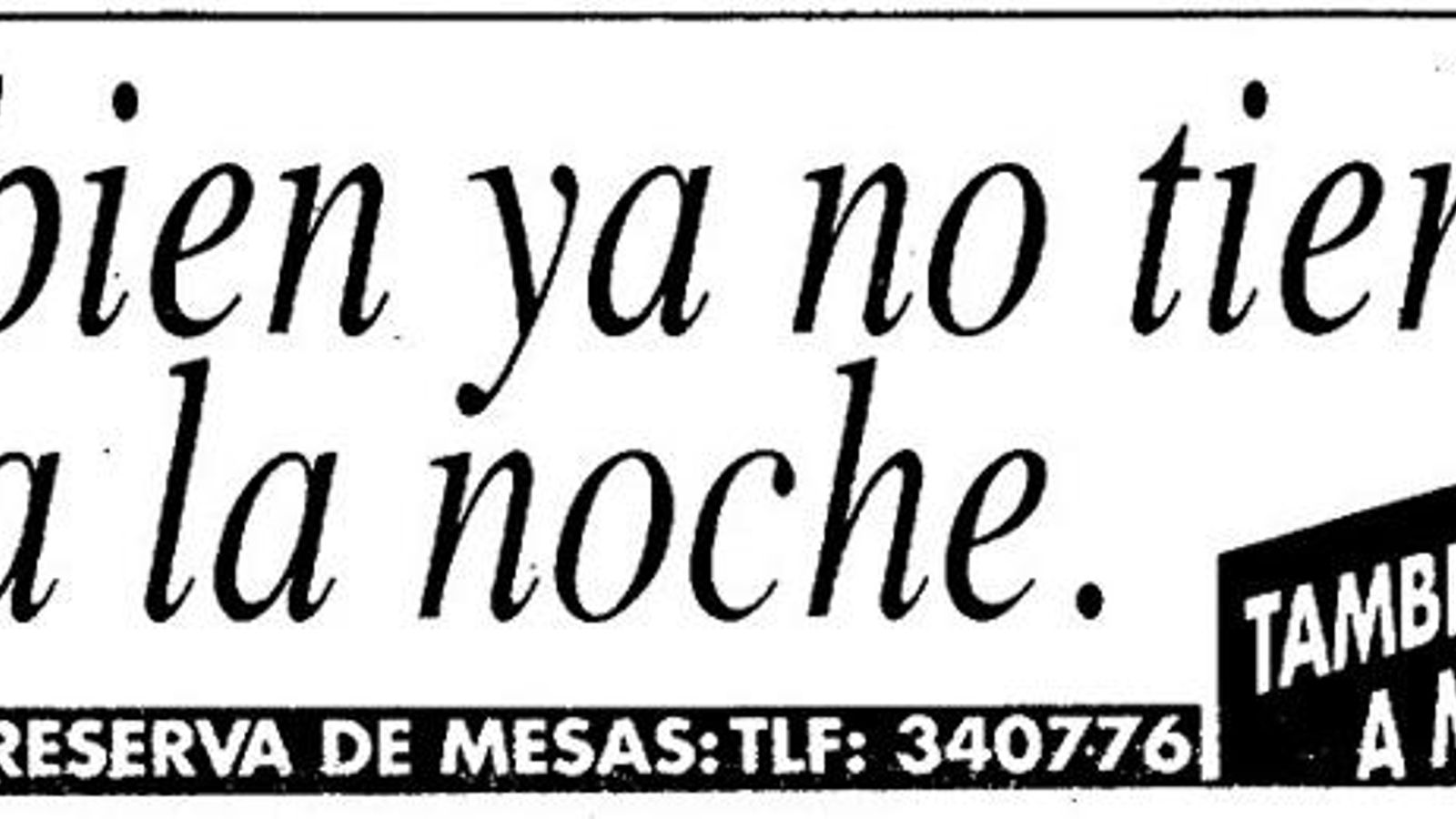 Anuncio apertura a mediodía de El Chalet del Gourmet