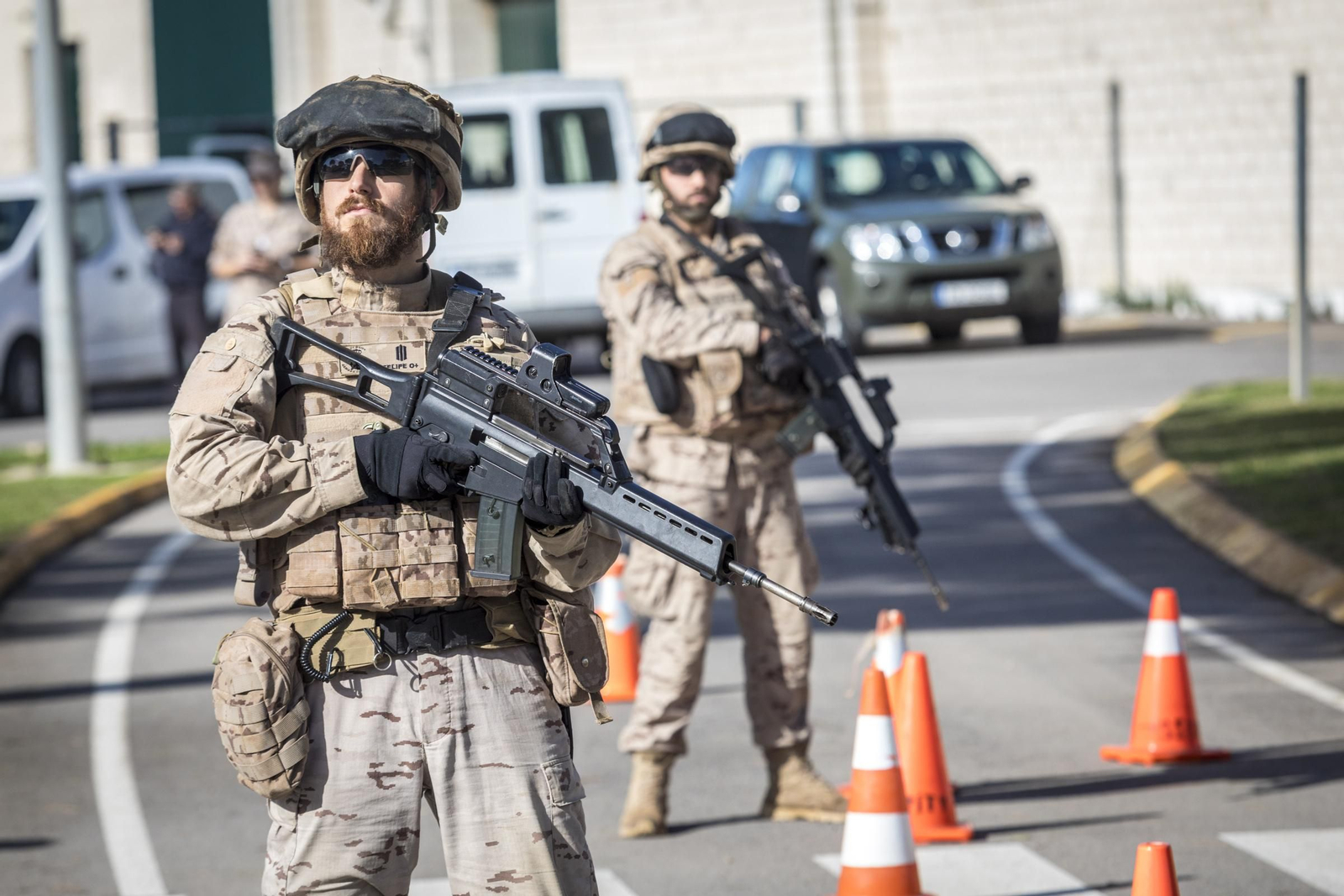 Adiestramiento de Infantería de Marina durante el ejercicio FTX-FIM 18 en la base de Rota