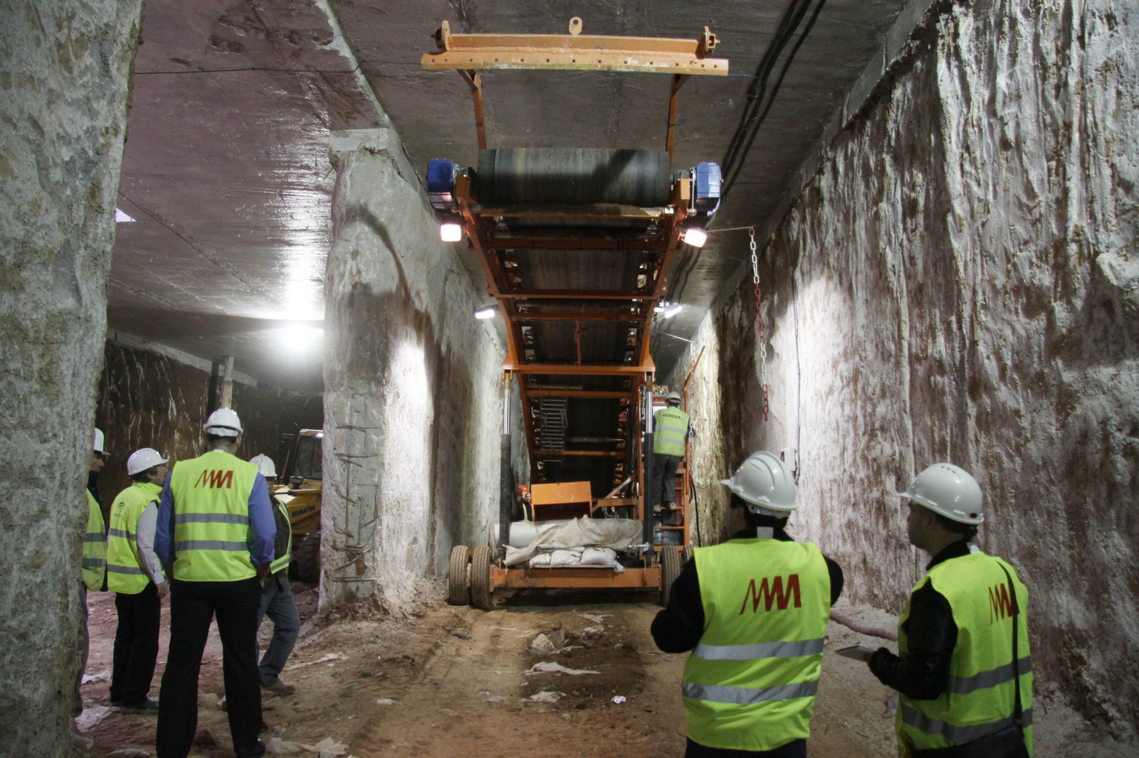 Obras del Metro de Málaga en el año 2012.