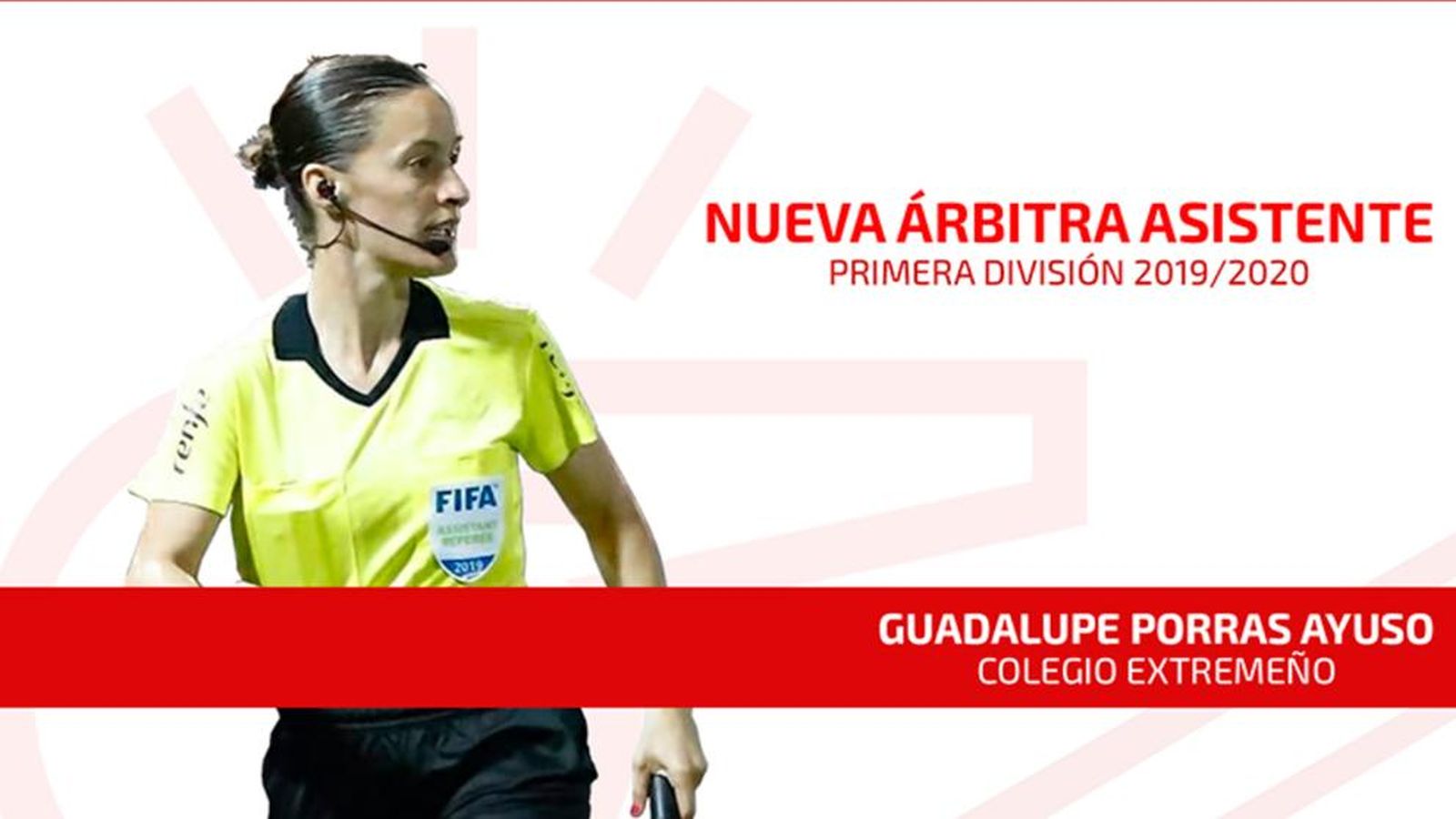 Guadalupe Porras será la primera mujer árbitra asistente en debutar en LaLiga