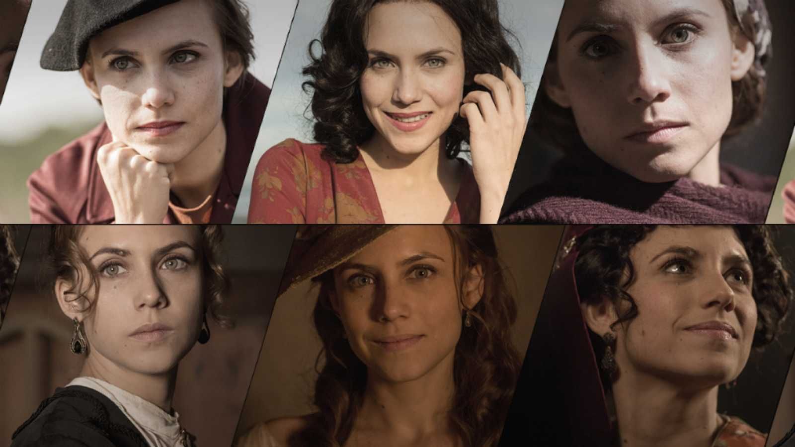 Diferentes momentos de Amelia (Aura Garrido) a lo largo de la serie.