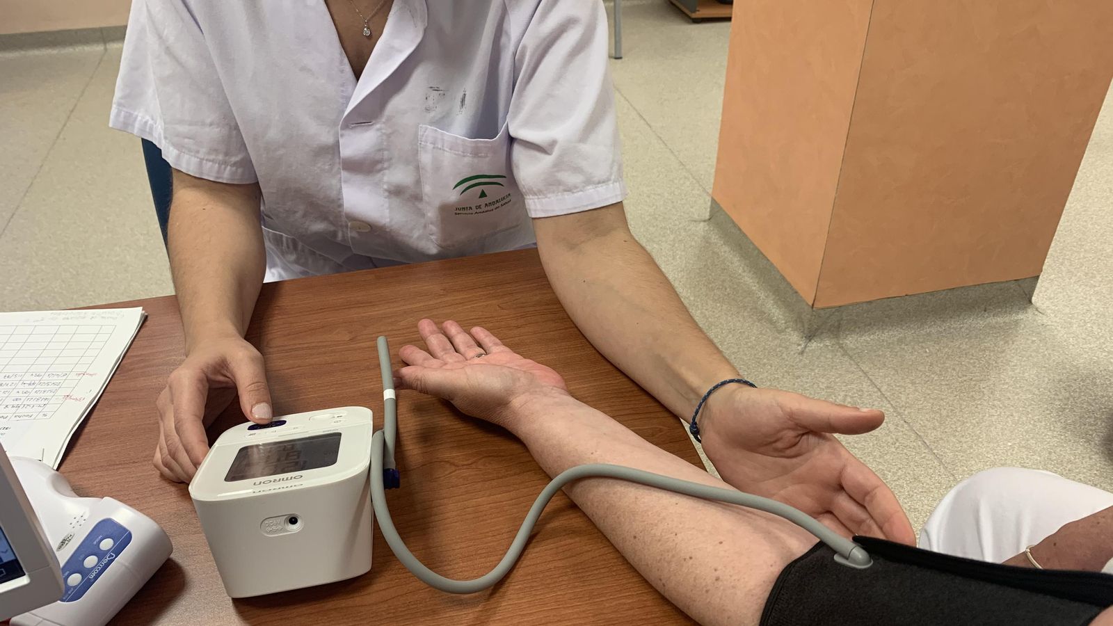 Medición de la presión arterial.