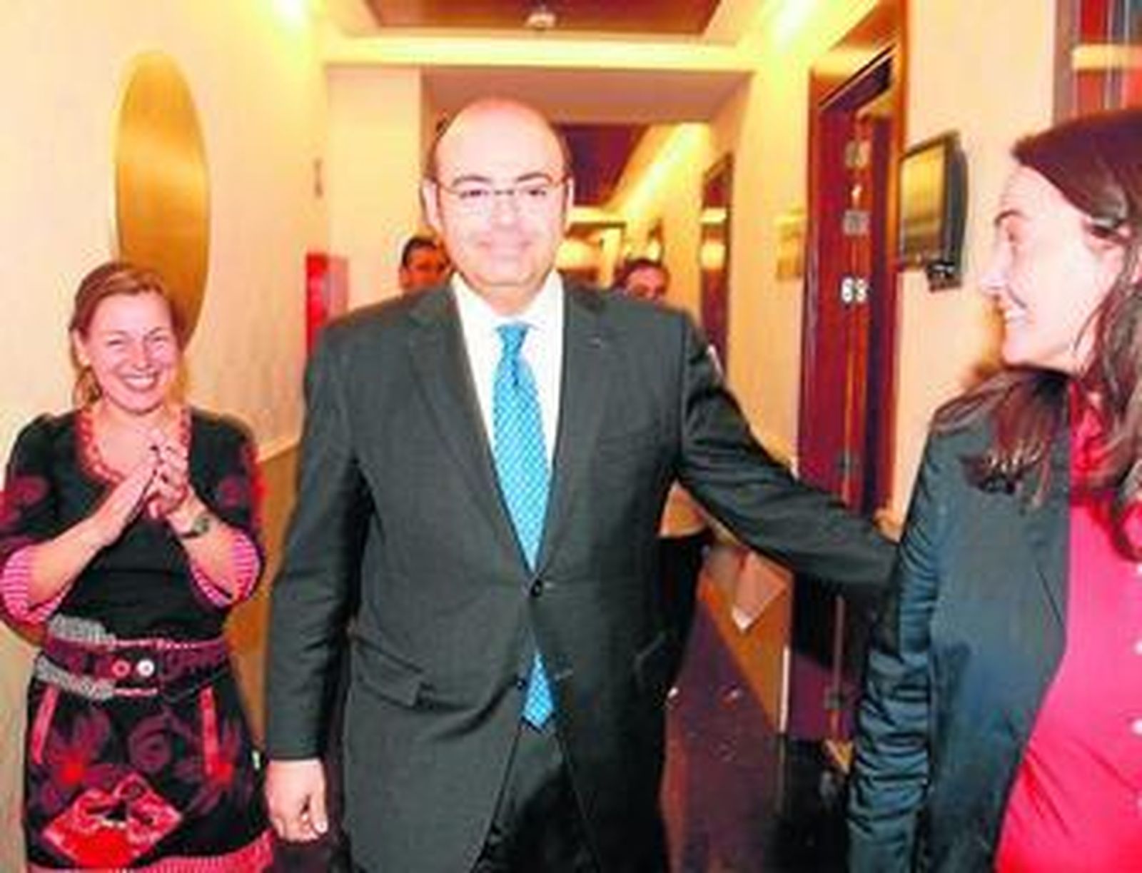 Sebastián Pérez, en la noche electoral.