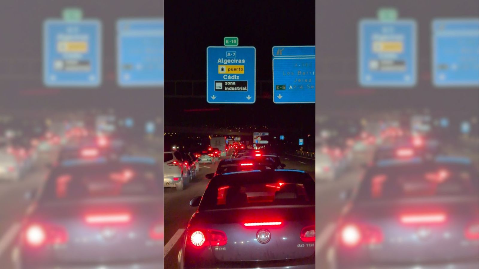 Colas en la entrada de Algeciras.