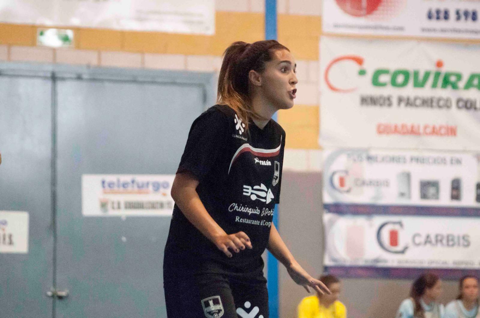 Marta Sánchez, durante un partido de esta temporada.