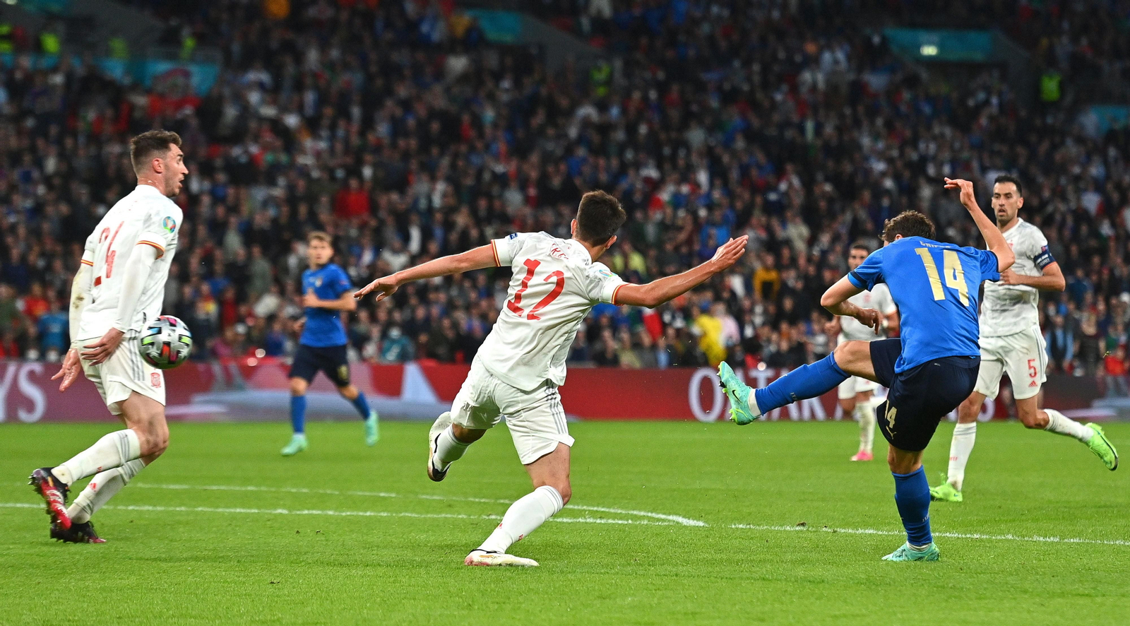 Las imágenes de la semifinal Italia-España de Eurocopa