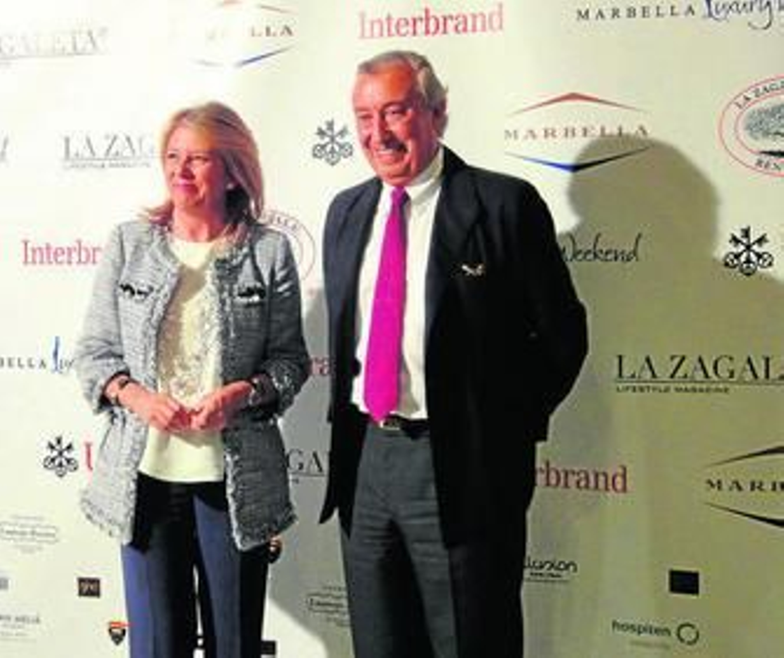 Ángeles Muñoz y Julio Gómez-Pomar, ayer, en Marbella.