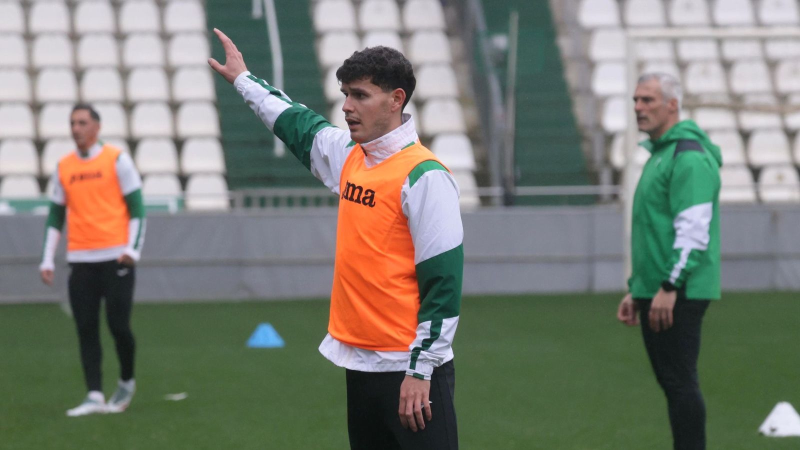 Trilli, en un entrenamiento reciente del Córdoba CF.