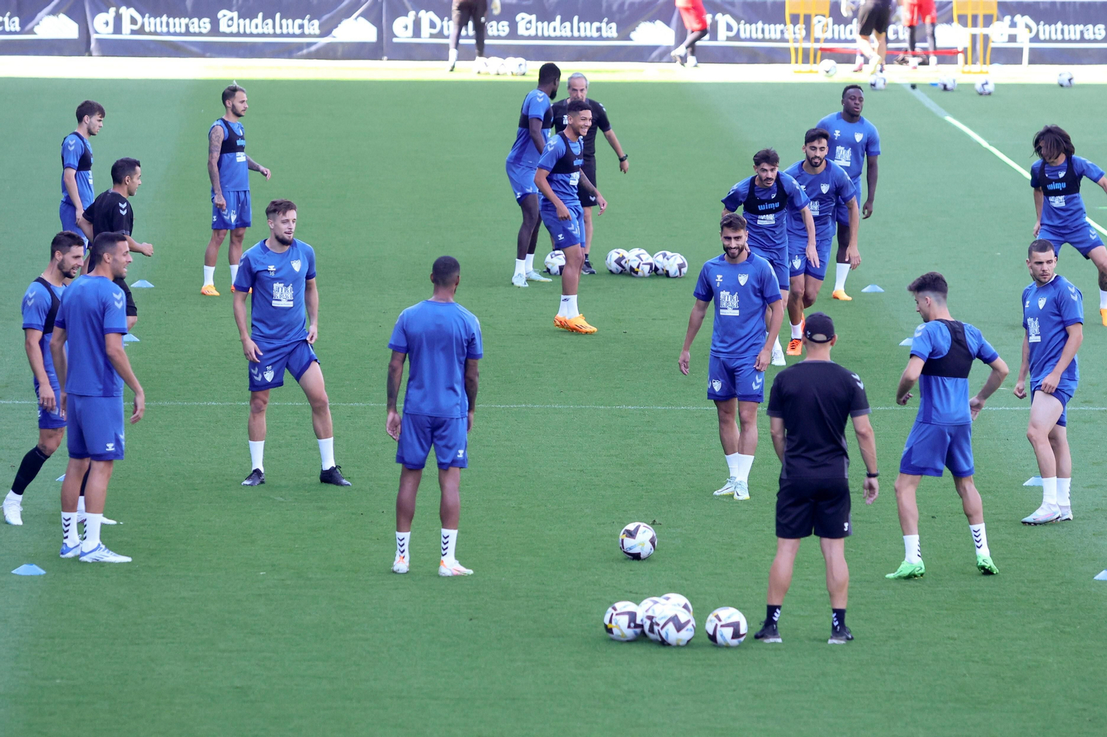 Las imágenes del entrenamiento del Málaga