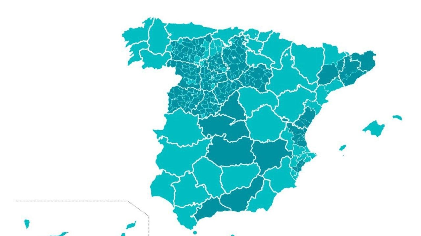 Desescalada en España: Provincias según la fase en la que se encuentran.