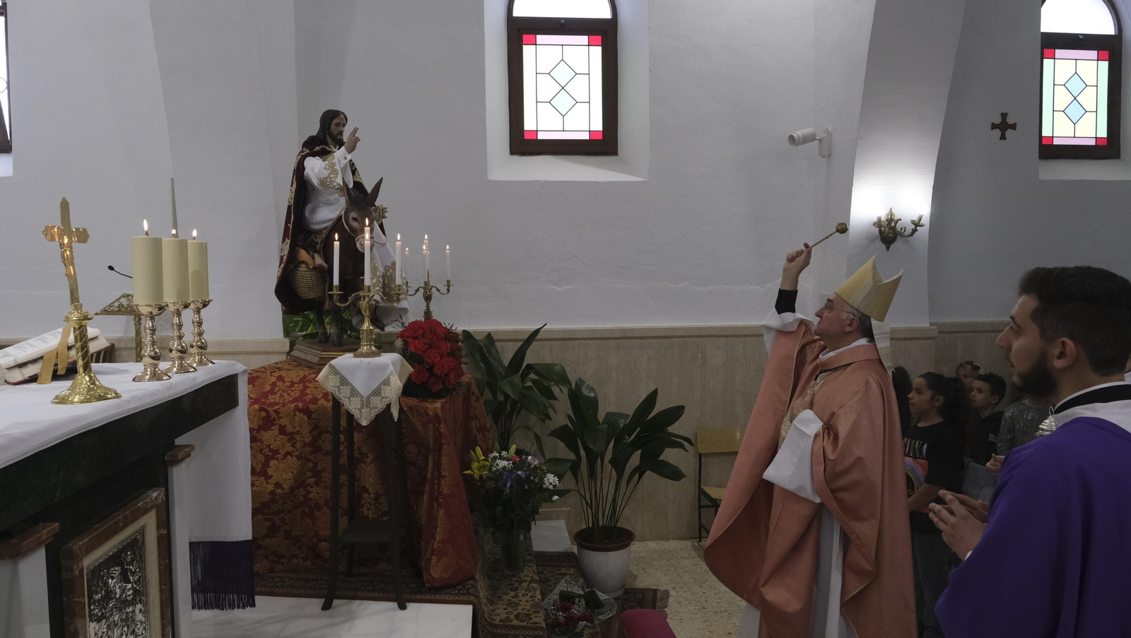 Imágenes de la bendición de la Borriquita de El Alquián, por el Obispo de Almería