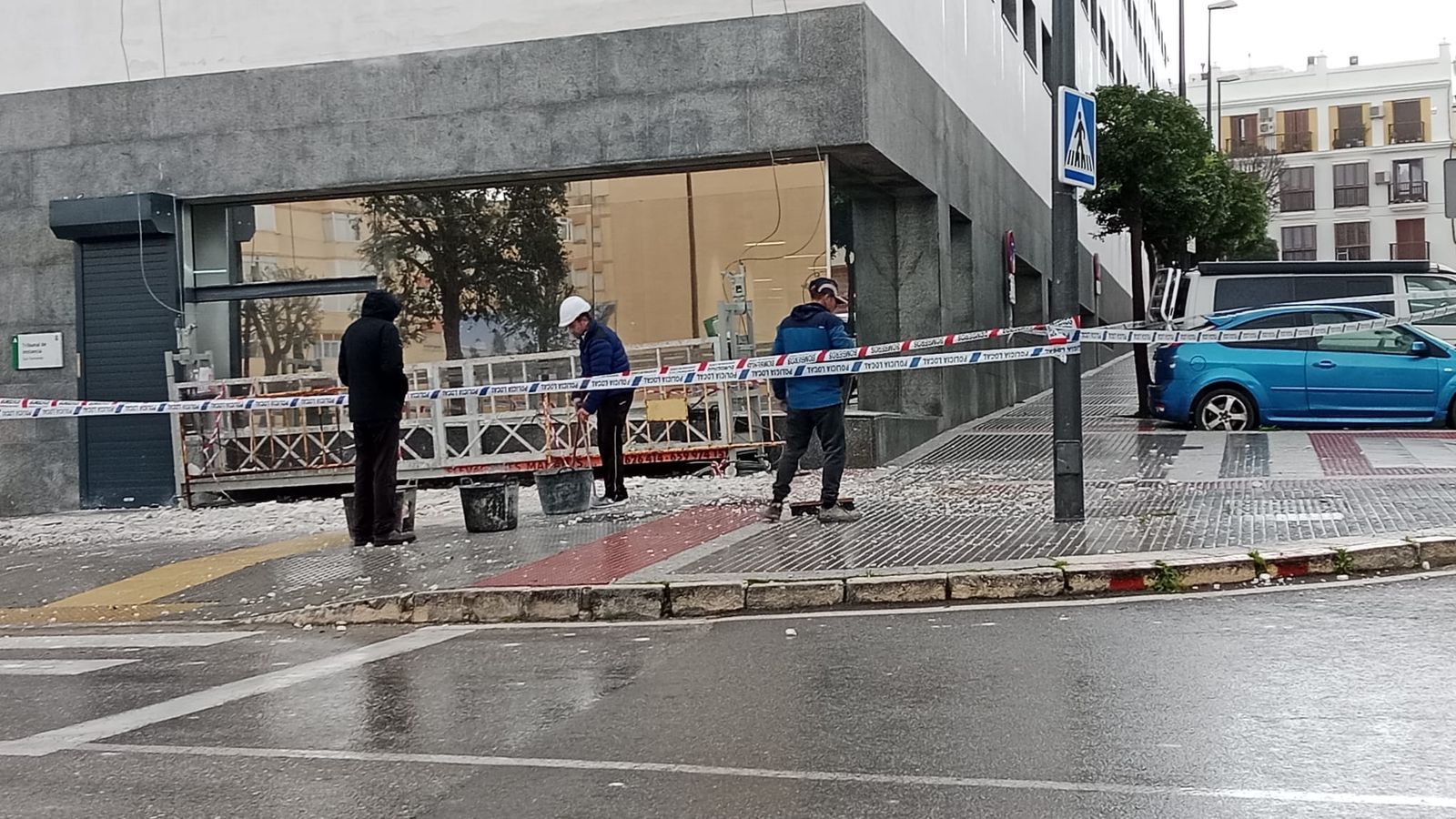 Desprendimientos en el edificio de los Juzgados de San Fernando