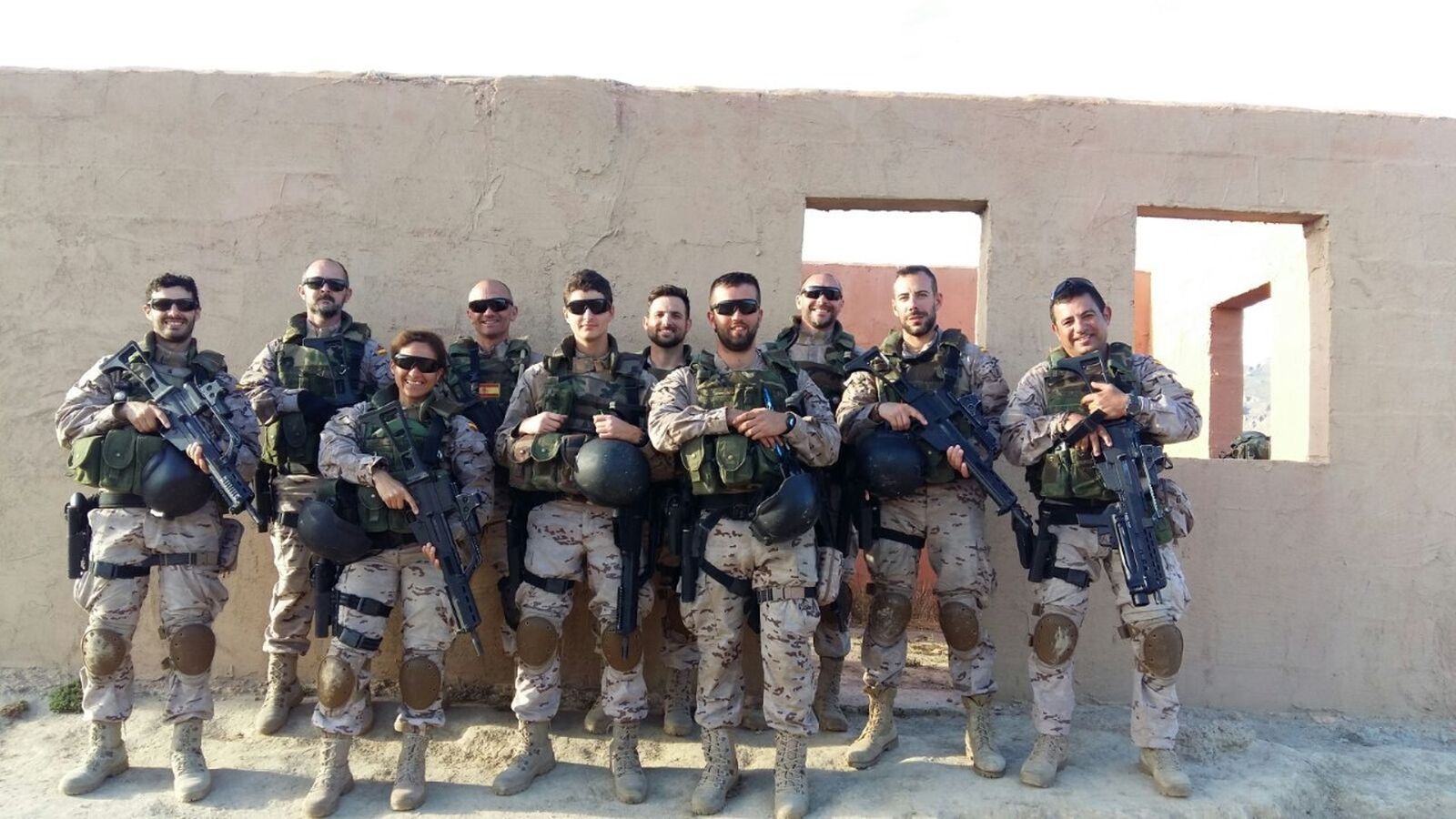 La sargento primero Olga Castor durante un adiestramiento.