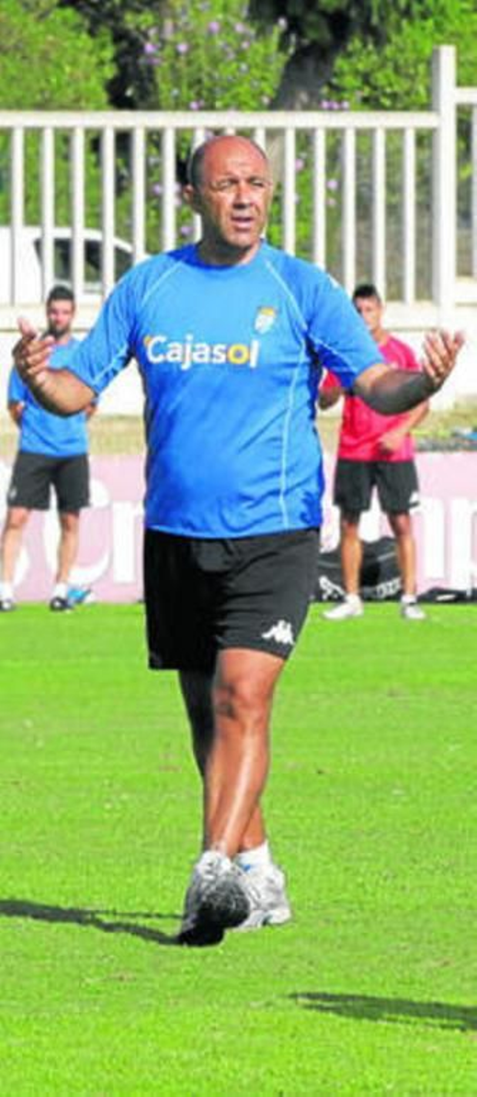 Paco Peña entrenó ayer por última vez al primer equipo del Deportivo en el Anexo.