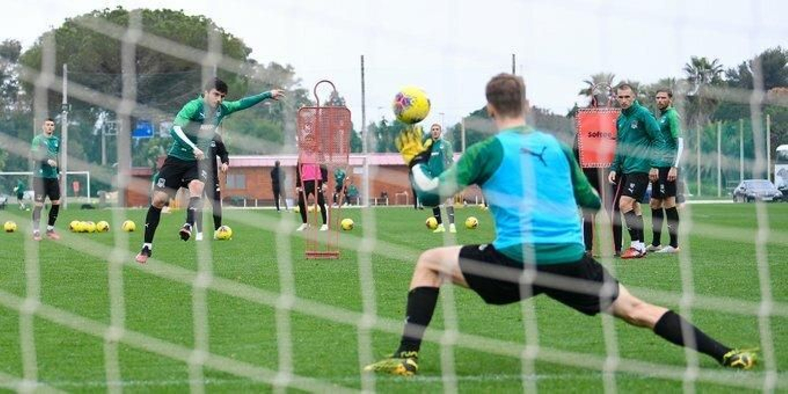 El Krasnodar, entrenándose en Marbella.