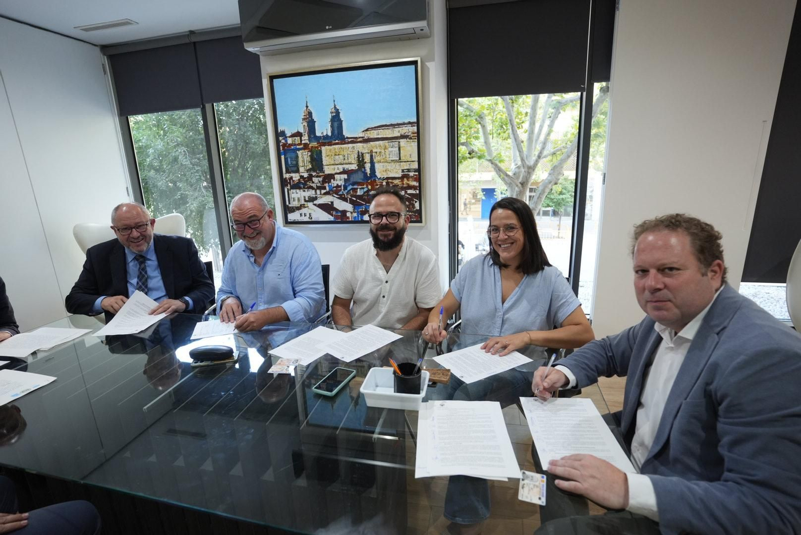 Un momento de la constitución de la empresa.