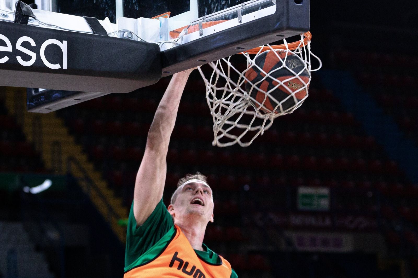 Pasecniks realiza un mate durante un entrenamiento de la semana.