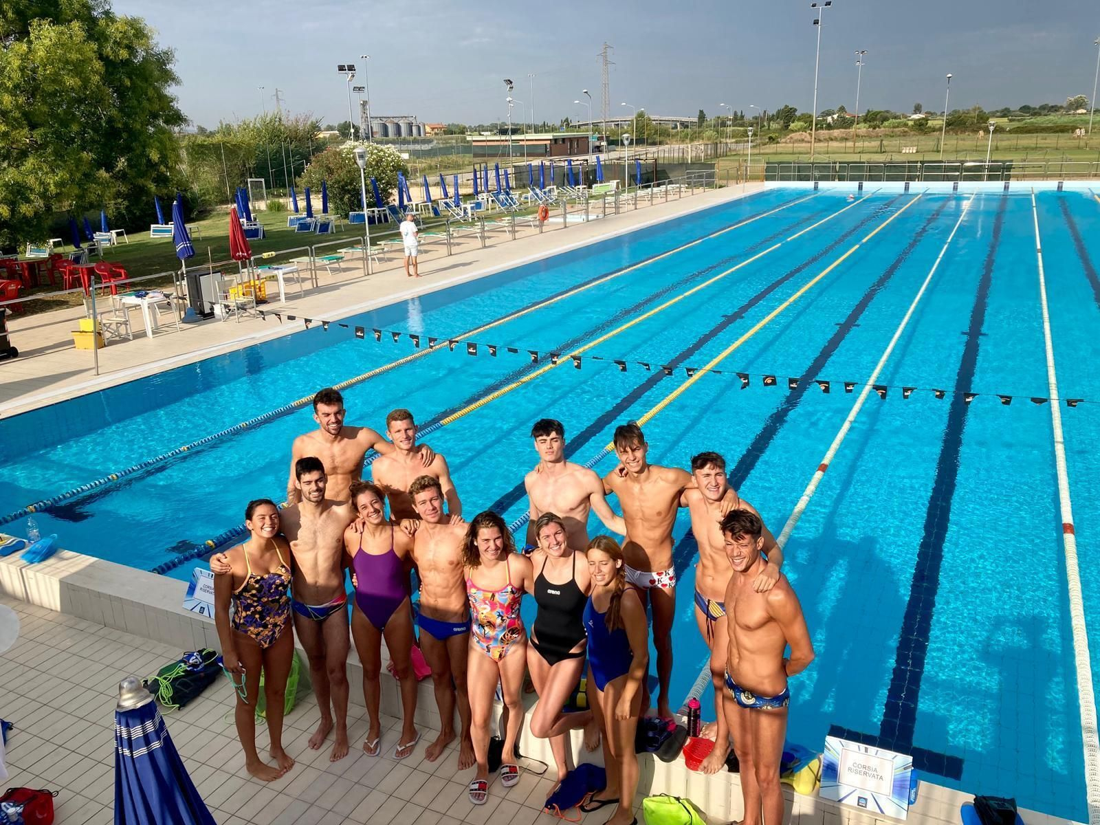 El equipo nacional, en su concentración en Pisa.