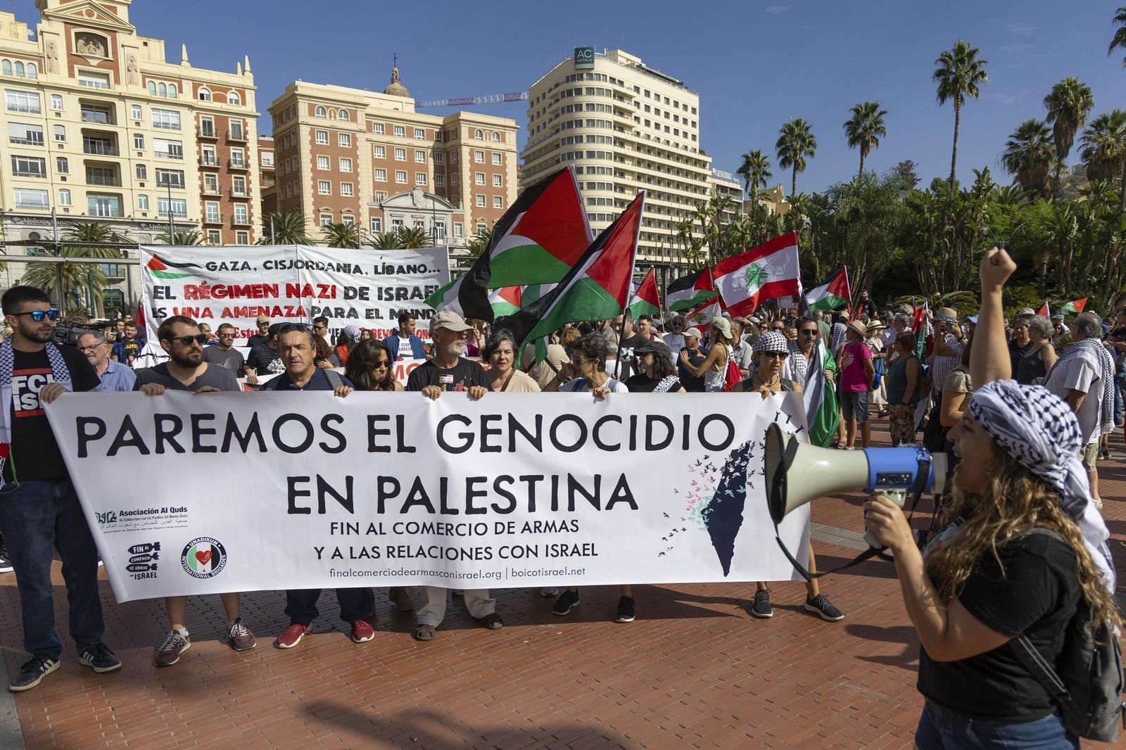 Manifestación en Málaga para pedir el fin del "genocidio" en Palestina.