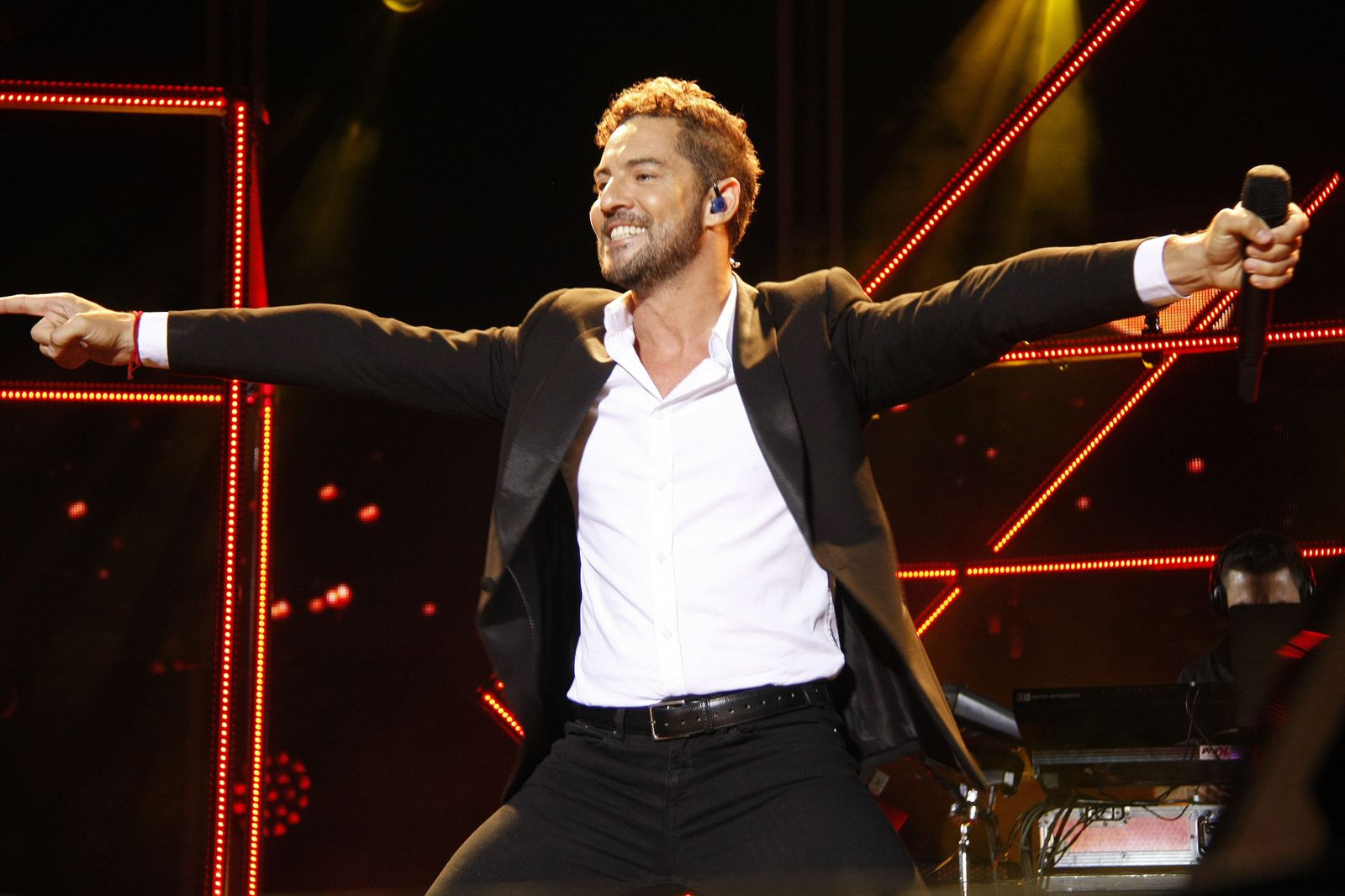 Un momento de la actuación del almeriense David Bisbal, el pasado sábado 19 de agosto en la Plaza de Toros.