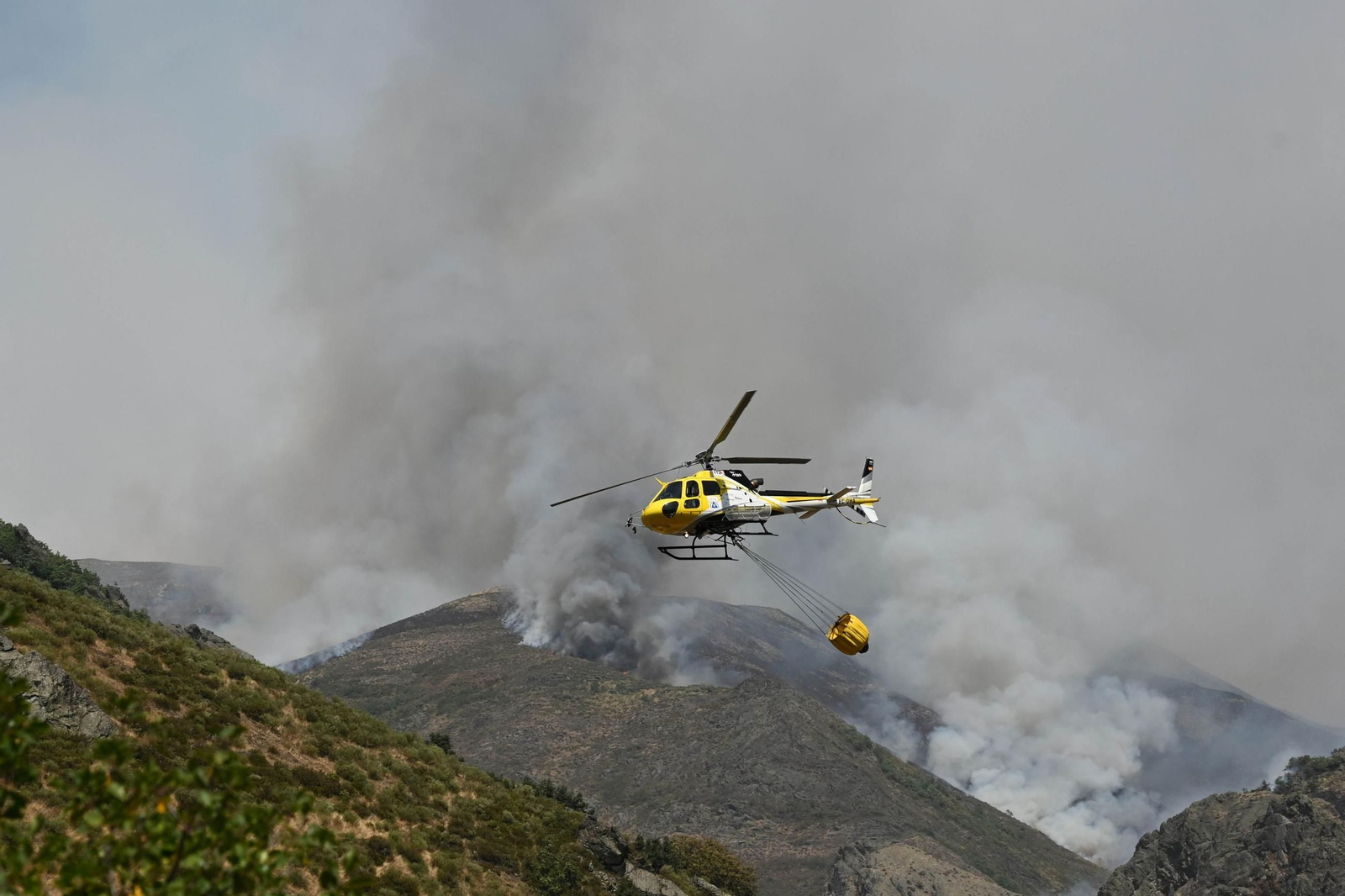 Incendio en las proximidades de los Picos de Europa