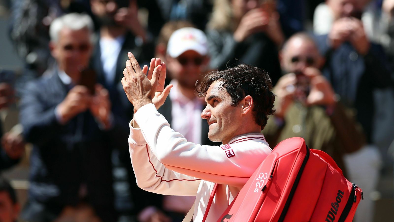 Roger Federer, tras el partido.